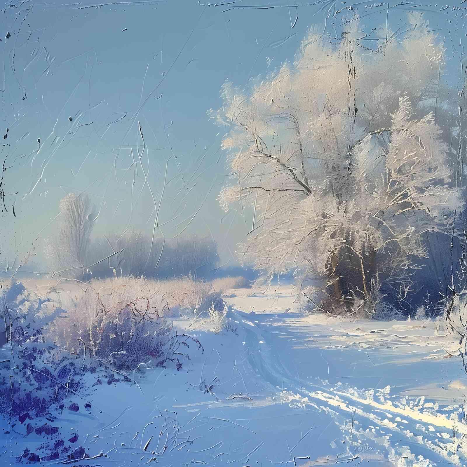 Tranquil Winter Path Wall Art