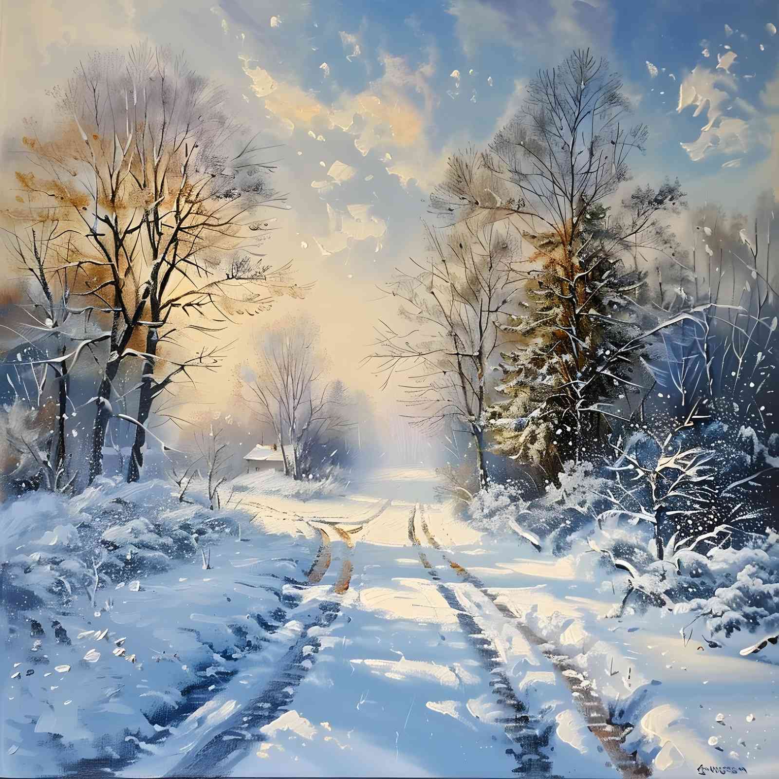 Winter Path Serenity Wall Art