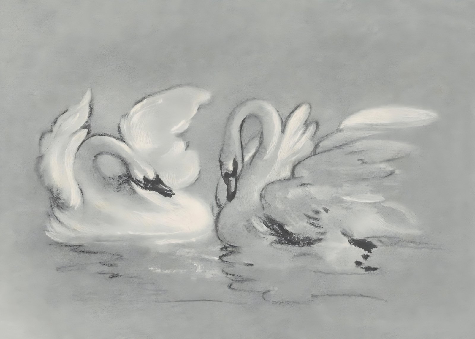 Elegant Swans Serenity Wall Art