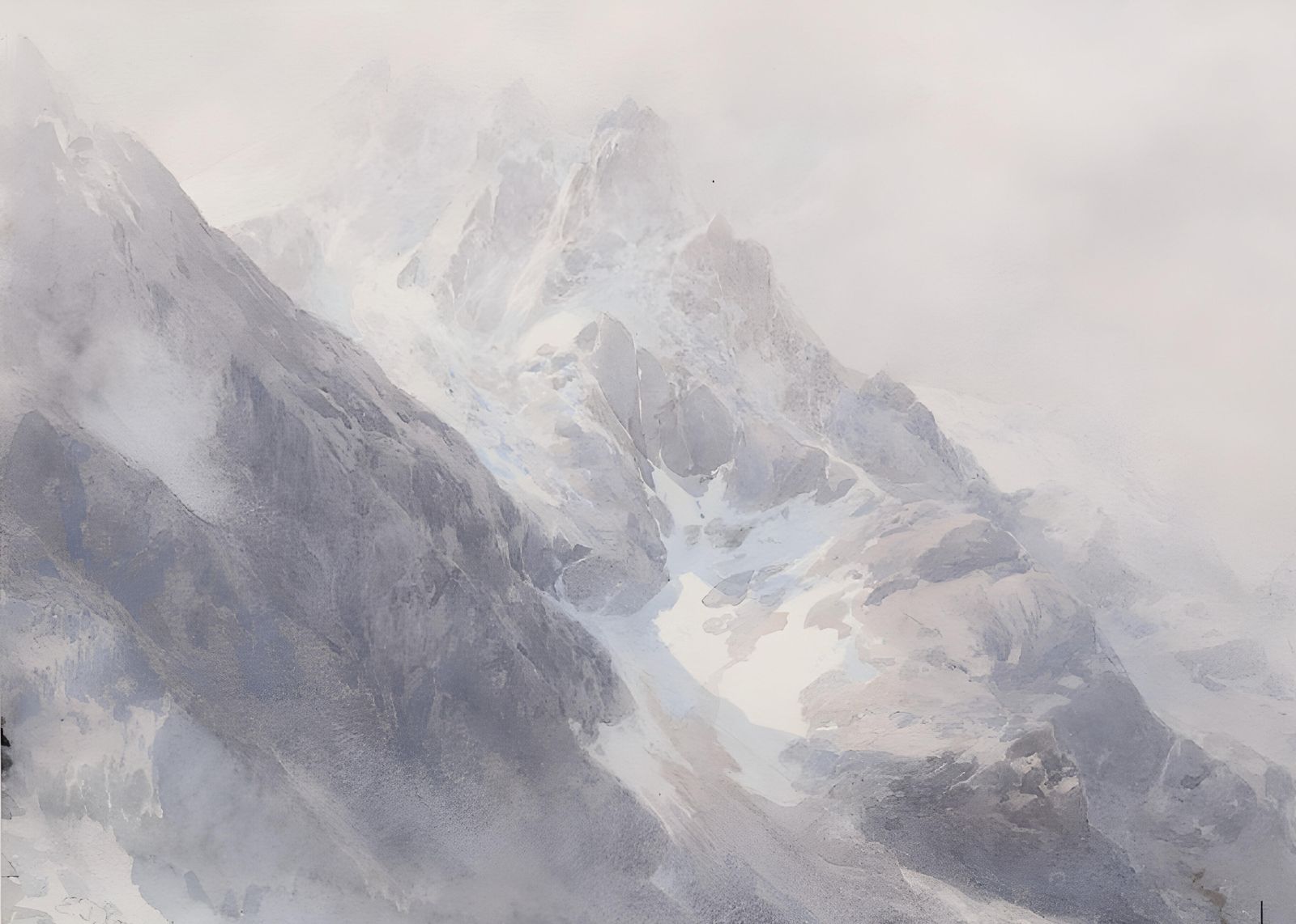 Misty Mountain Serenity Landscape Wall Art