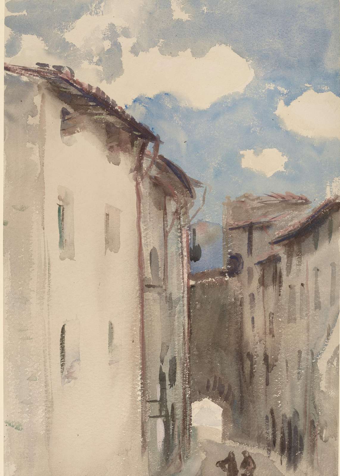 European Street Scene Watercolor Wall Art