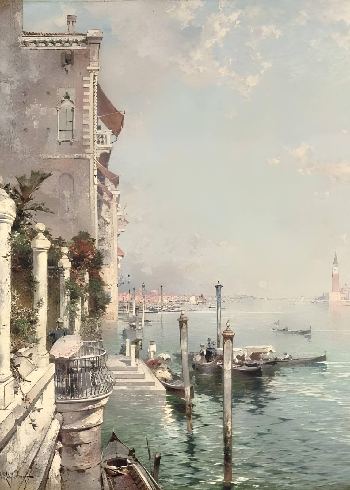Venice Canal Gondolas Artwork Wall Art