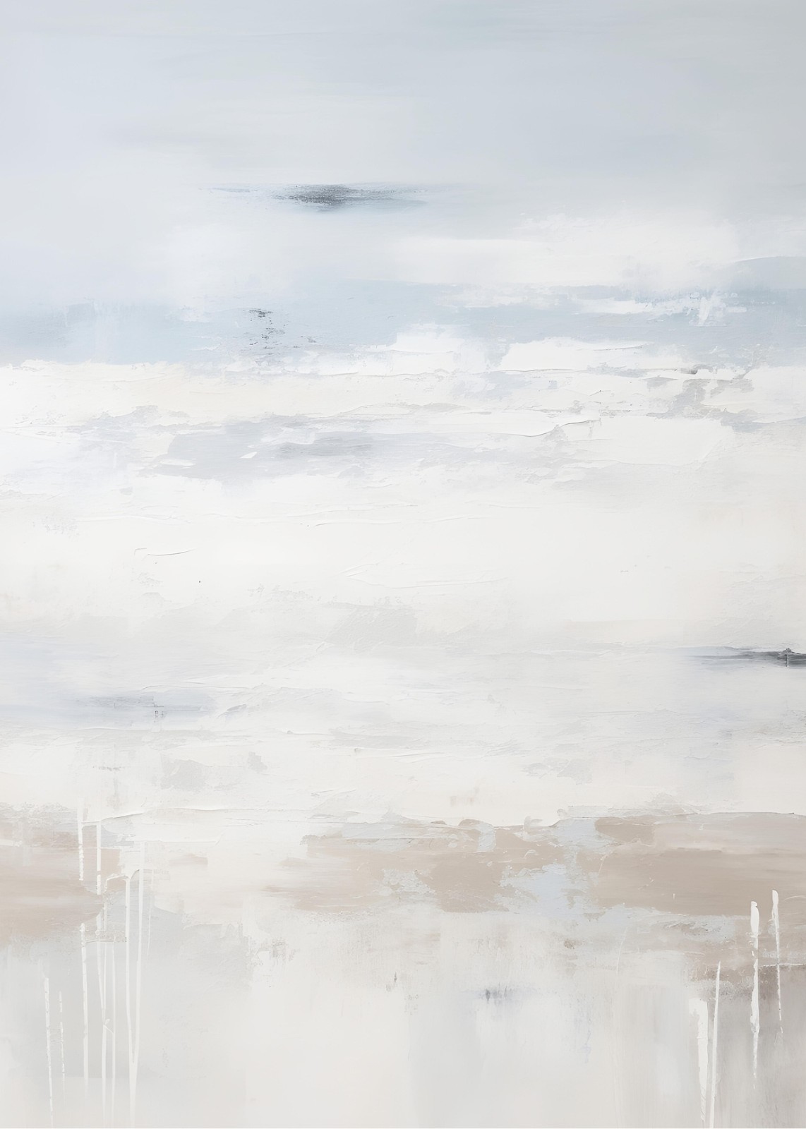 Serene Coastal Horizon Abstract Wall Art