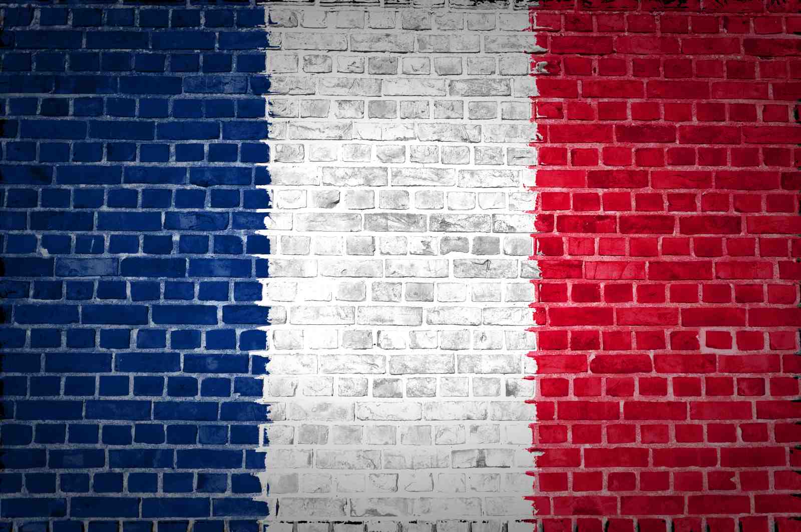 French Flag Brick Texture Wall Art