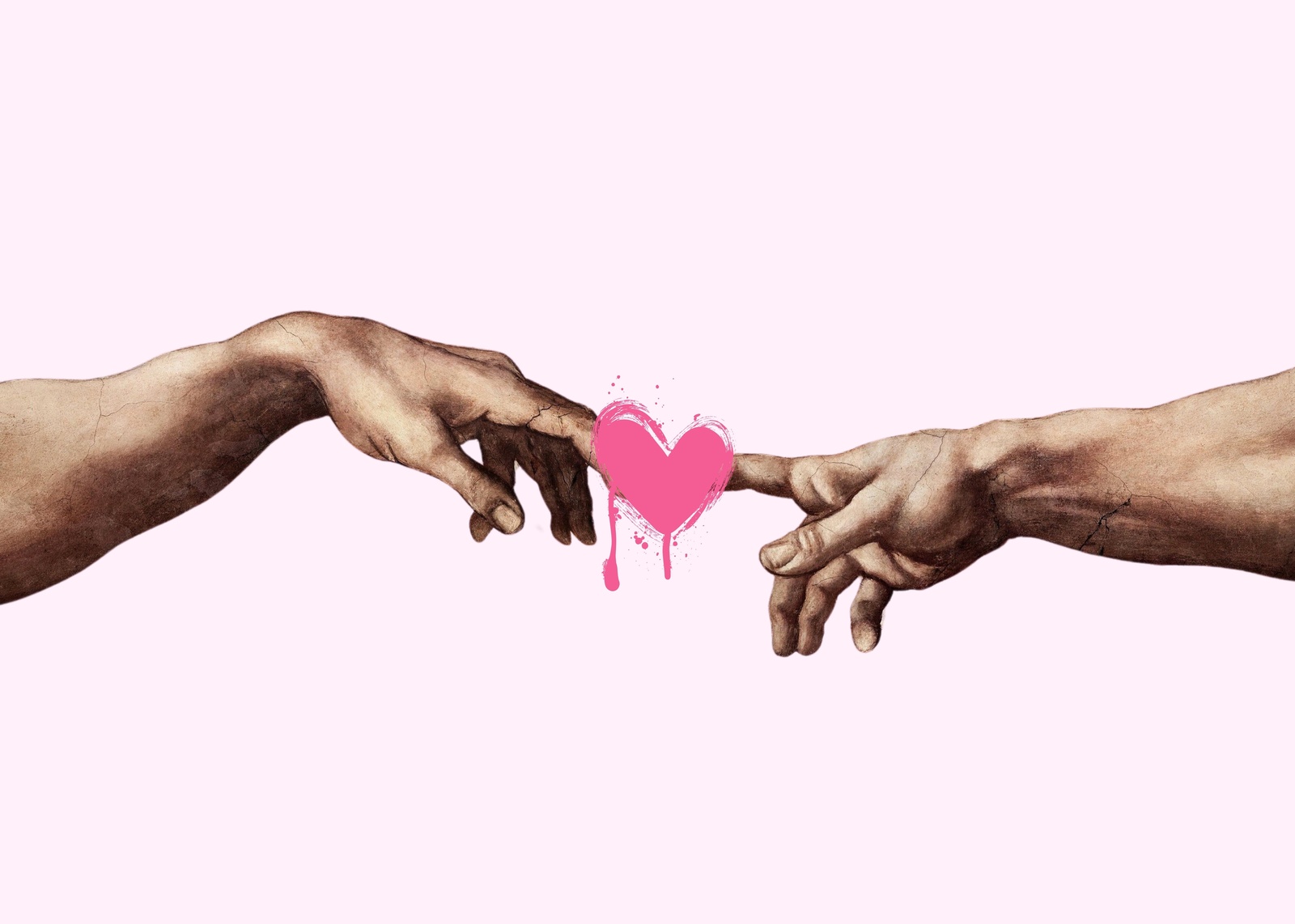 Modern Love Touch Michelangelo Inspired Wall Art