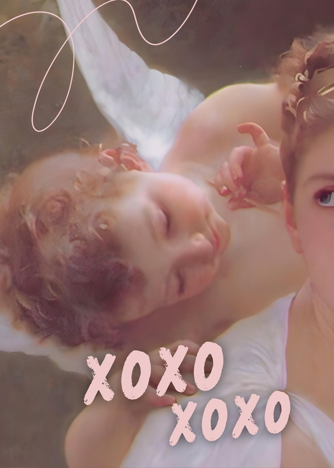 Cherubic Embrace XOXO Wall Art