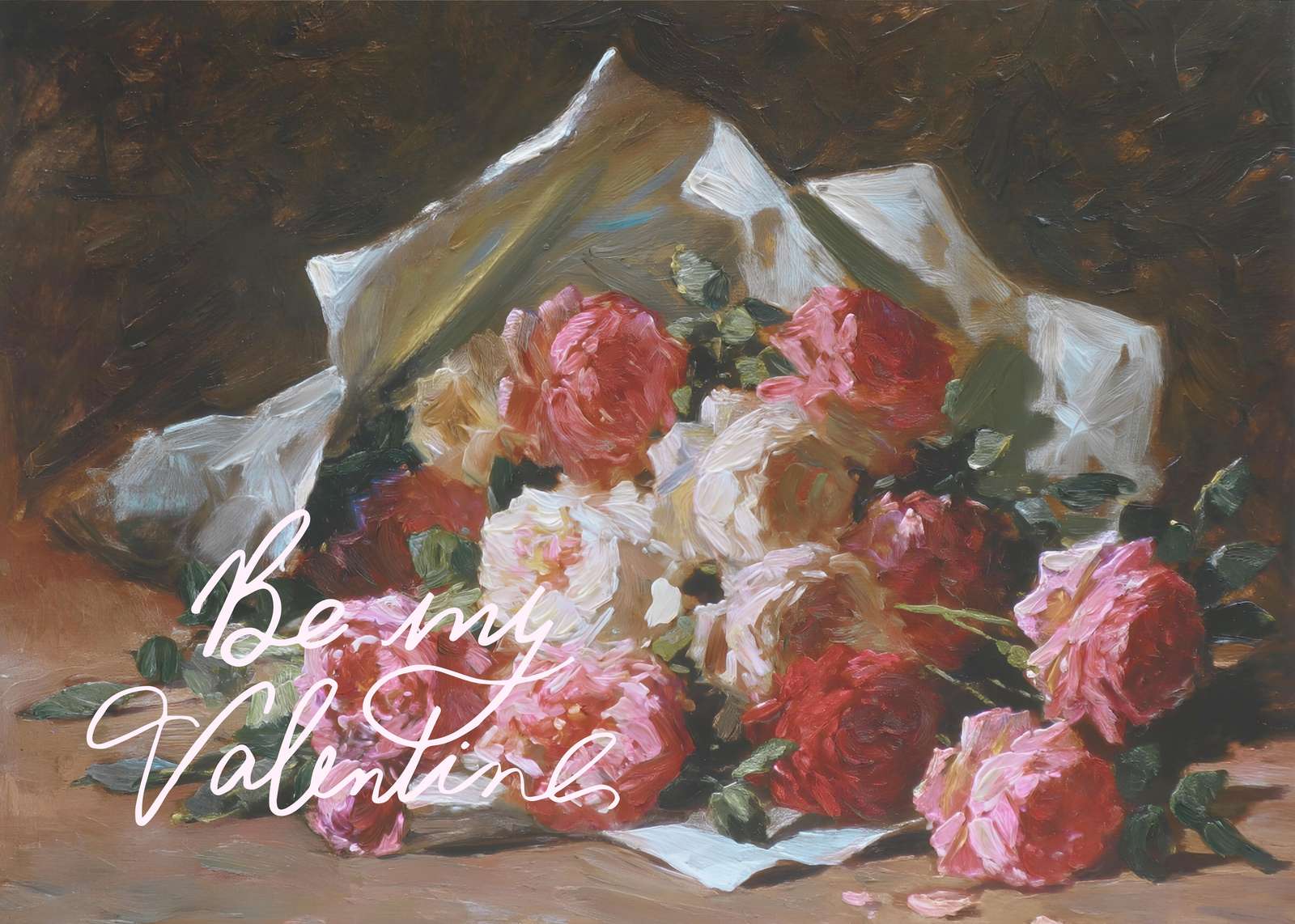 Romantic Roses "Be My Valentine" Wall Art