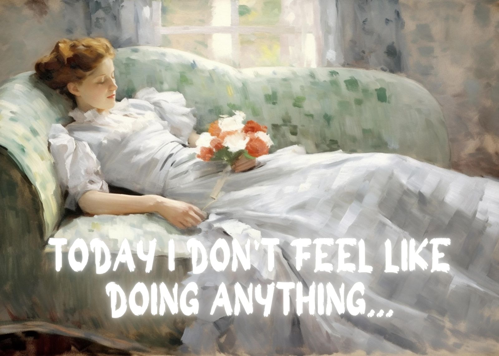 Relaxing Victorian Woman Wall Art
