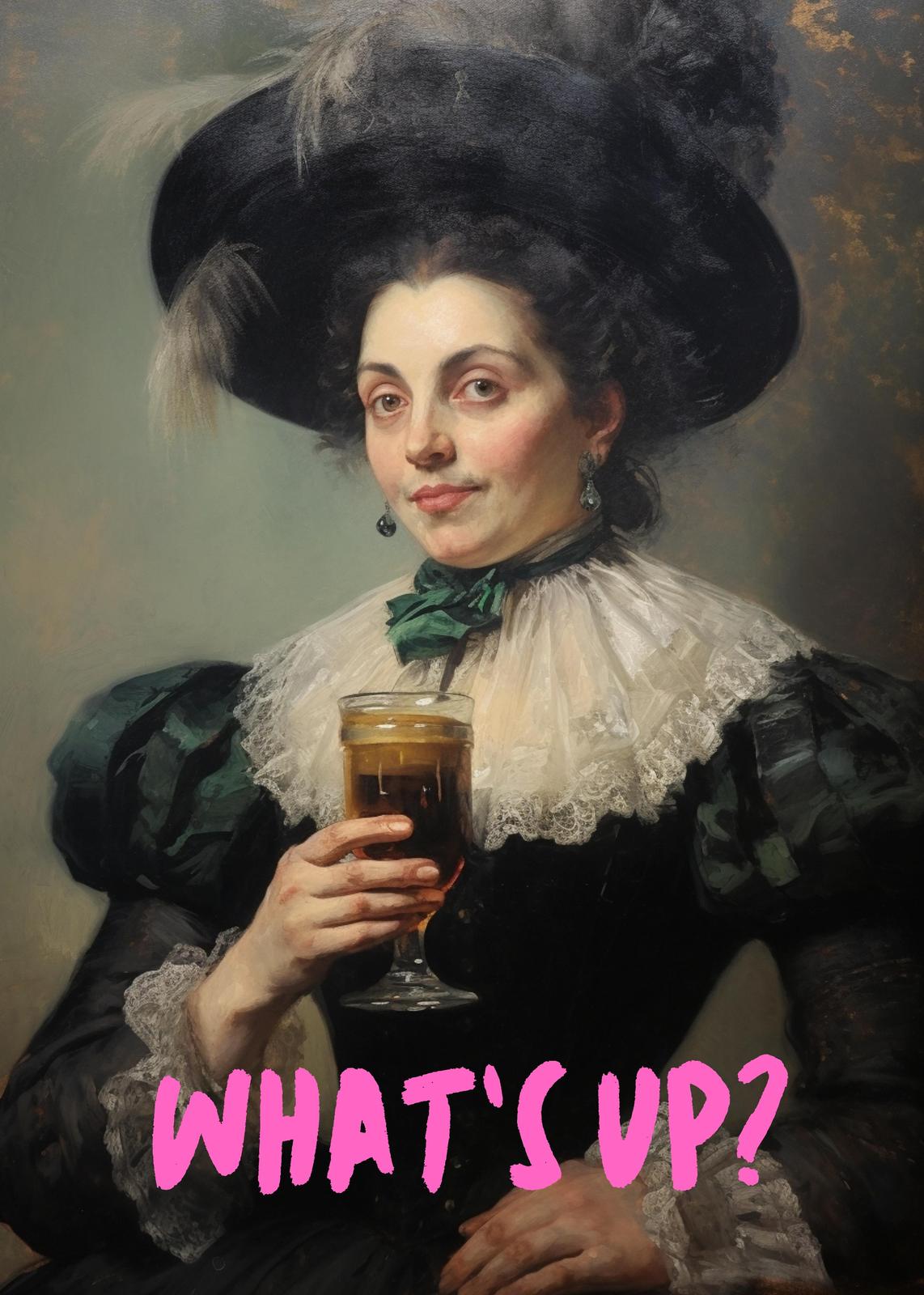 Victorian Woman "What's Up?" Wall Art