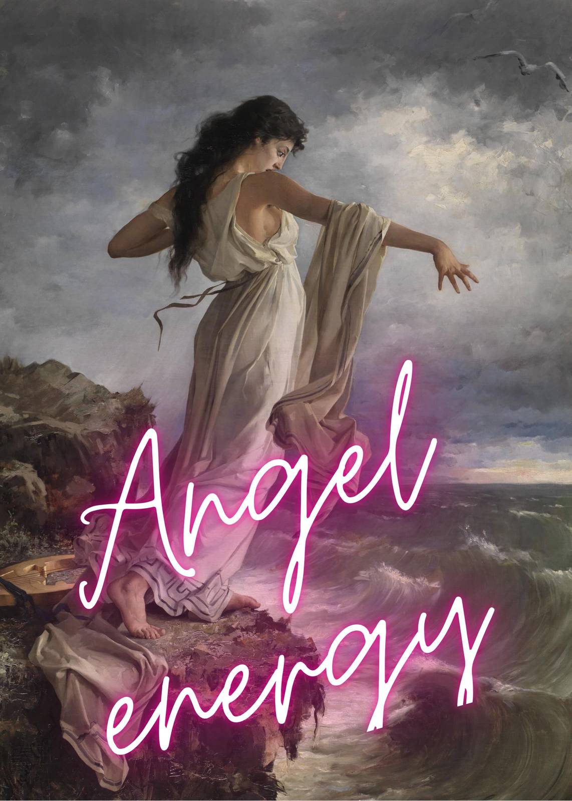 Angel Energy Serene Woman Coastal Wall Art