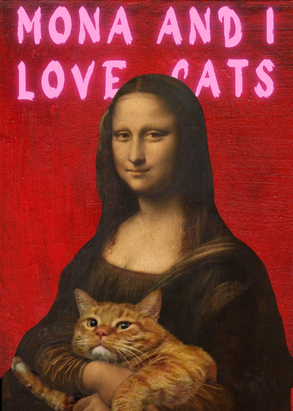 Mona Lisa Loves Cats Wall Art