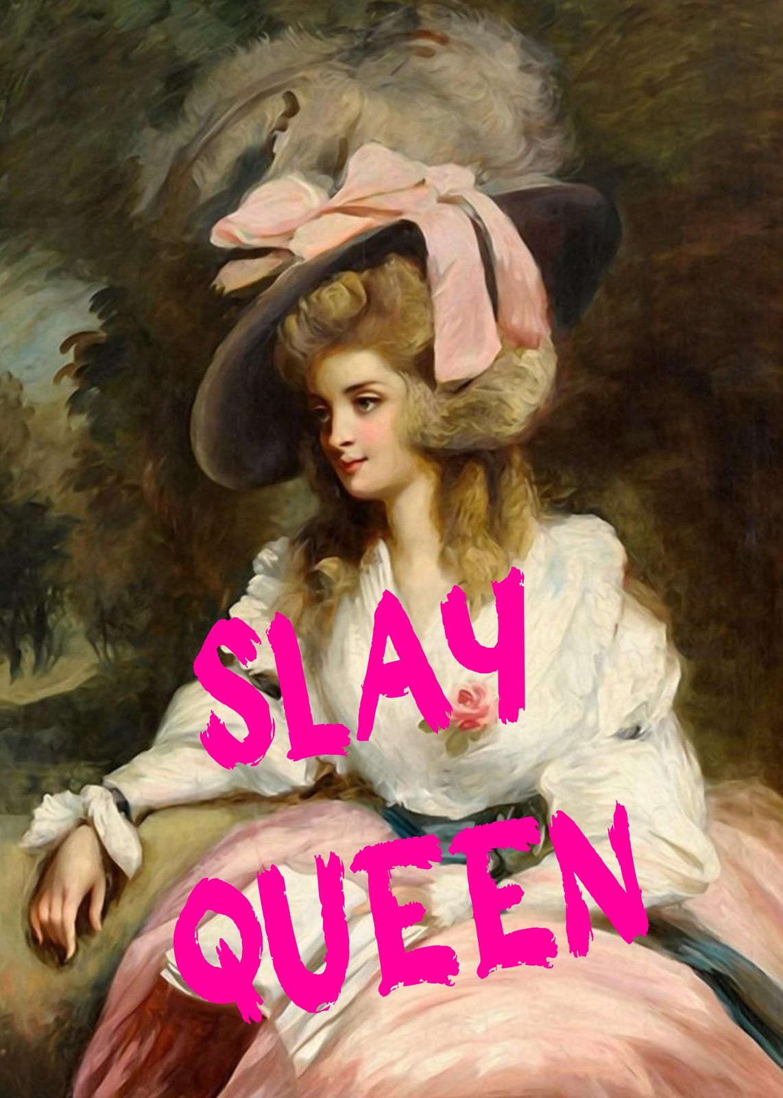Slay Queen Baroque Portrait Wall Art