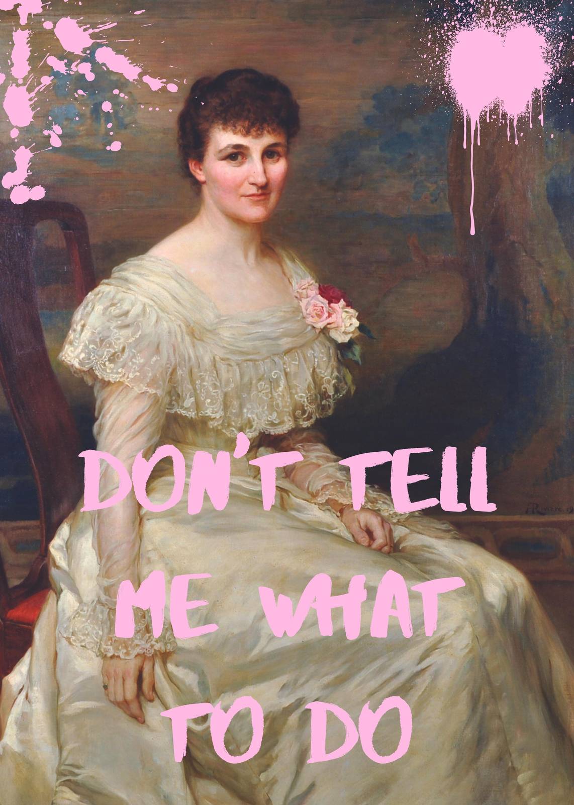 Empowering Portrait "Don't Tell Me What To Do" Wall Art