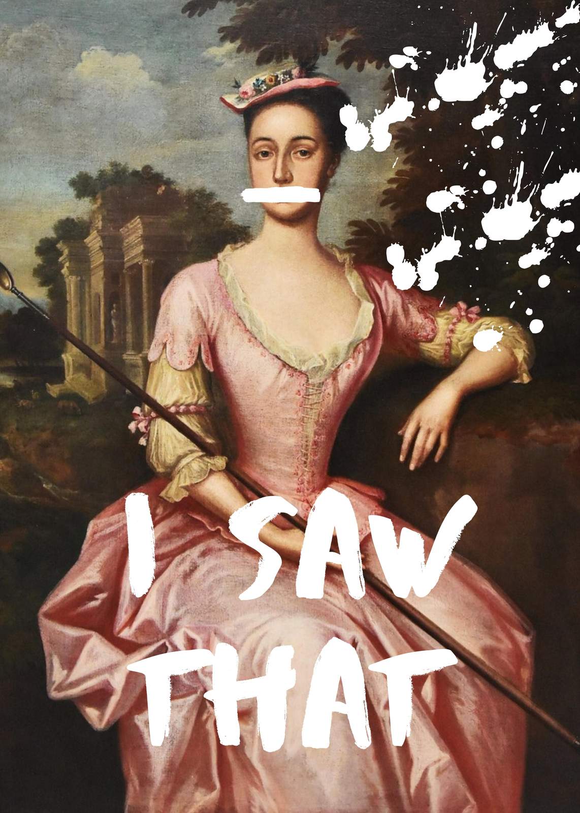 Statement Art "I Saw That" Vintage Lady Wall Art