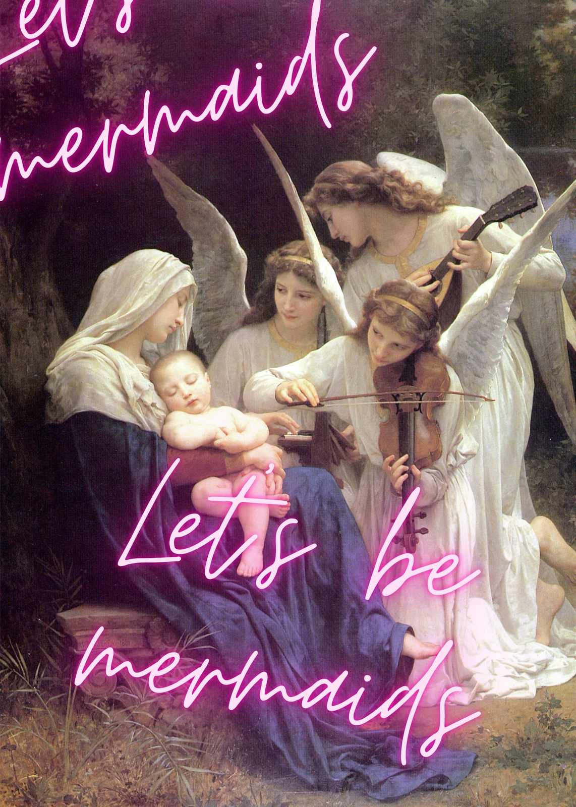 Let's Be Mermaids Angelic Art Wall Art