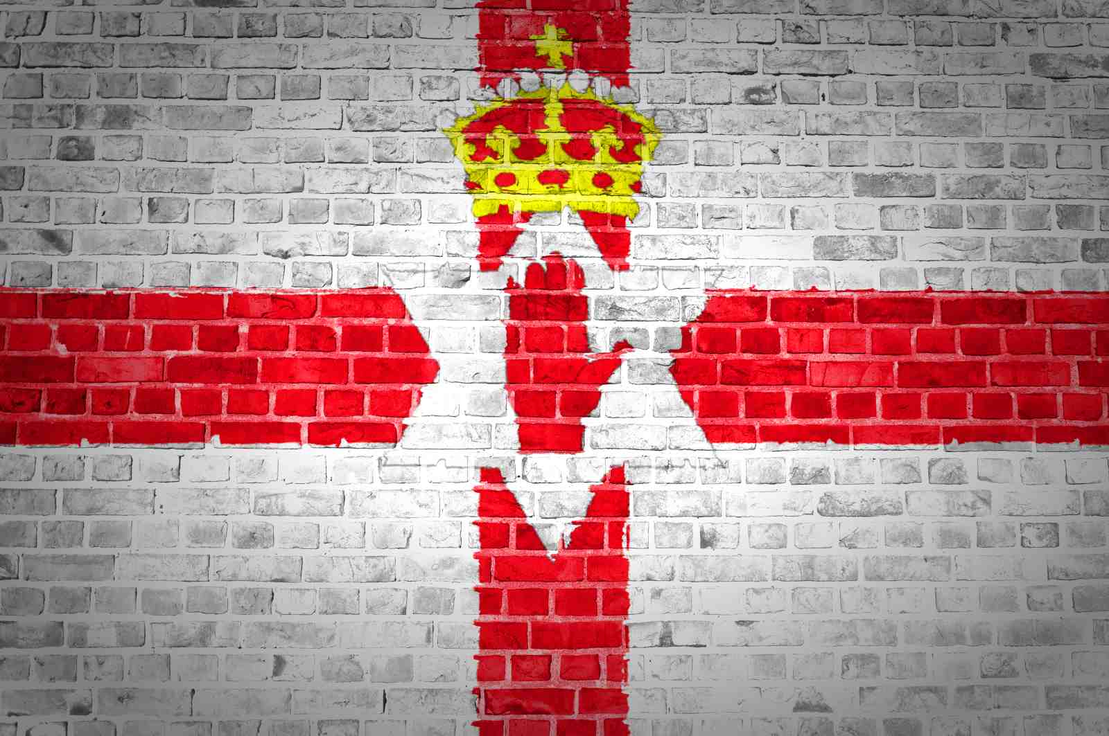 Northern Ireland Flag Brick Wall Wall Art