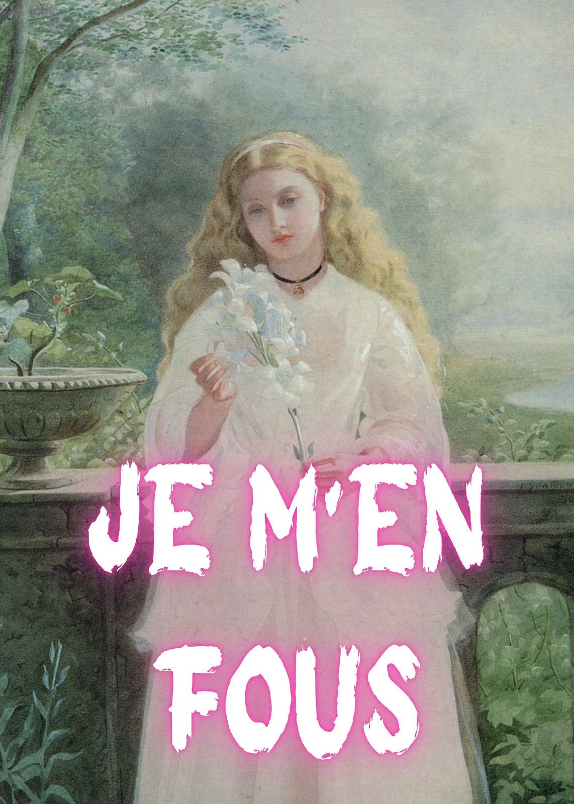 Je M'en Fous Romantic Garden Wall Art