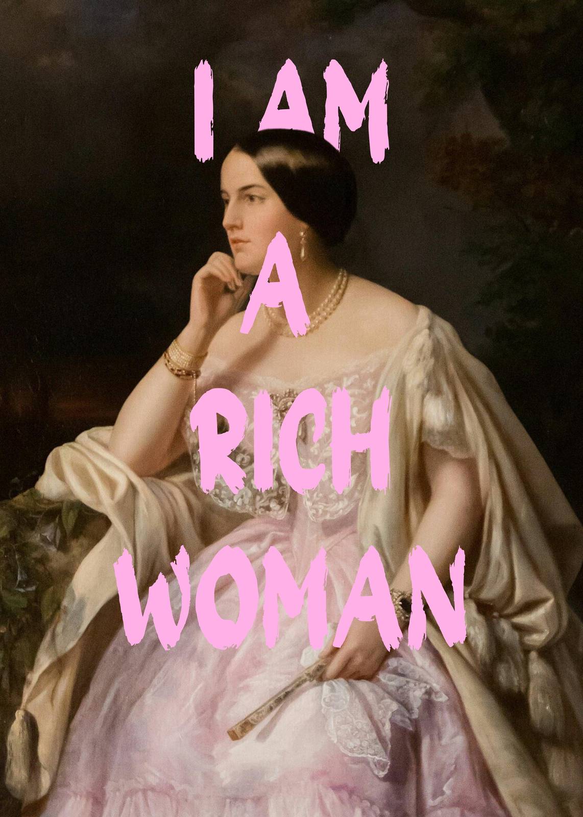 Empowerment Statement "I AM A RICH WOMAN" Wall Art