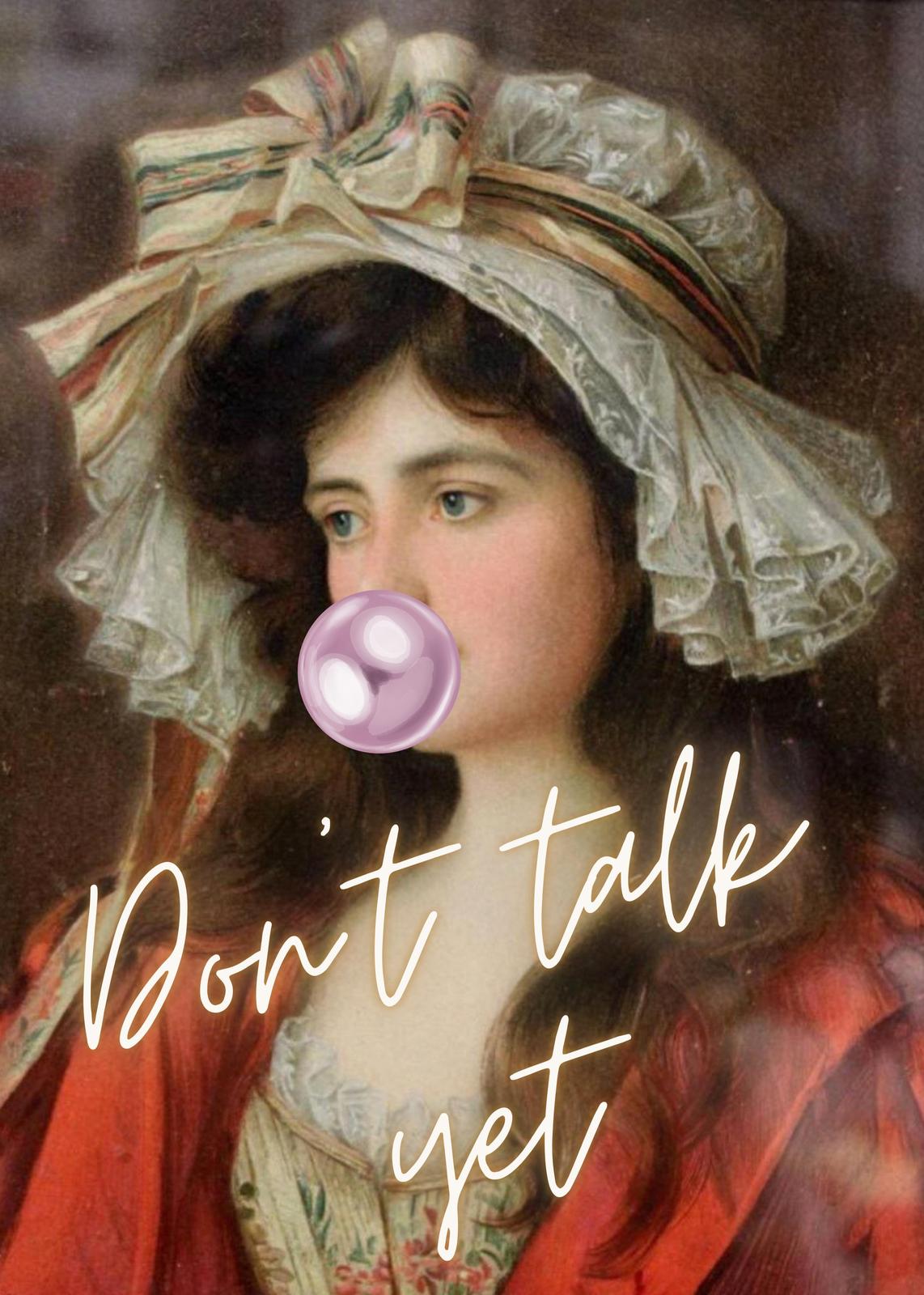 Victorian Lady Bubble Gum Art Wall Art