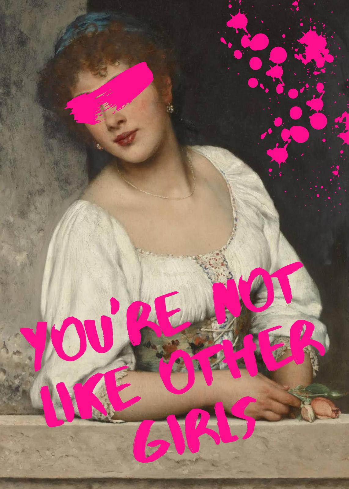 Bold Portrait 'You're Not Like Other Girls' Wall Art