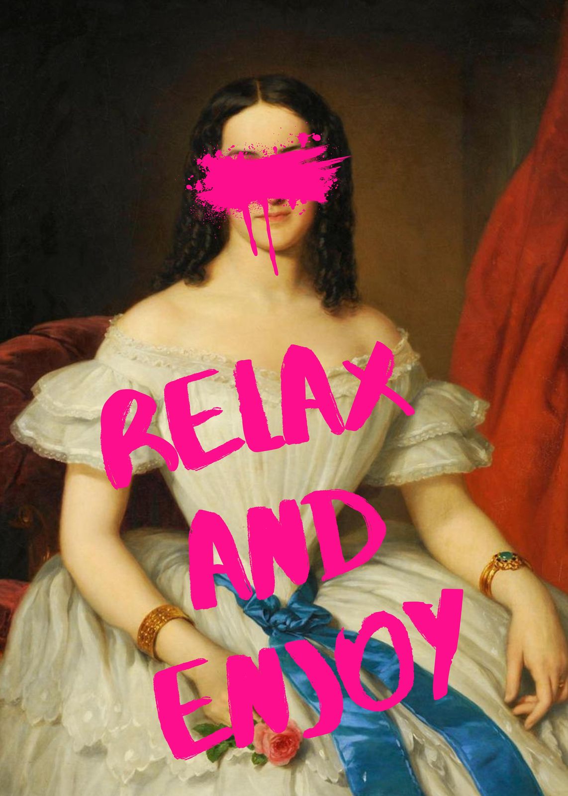 Vibrant Portrait "Relax & Enjoy" Wall Art