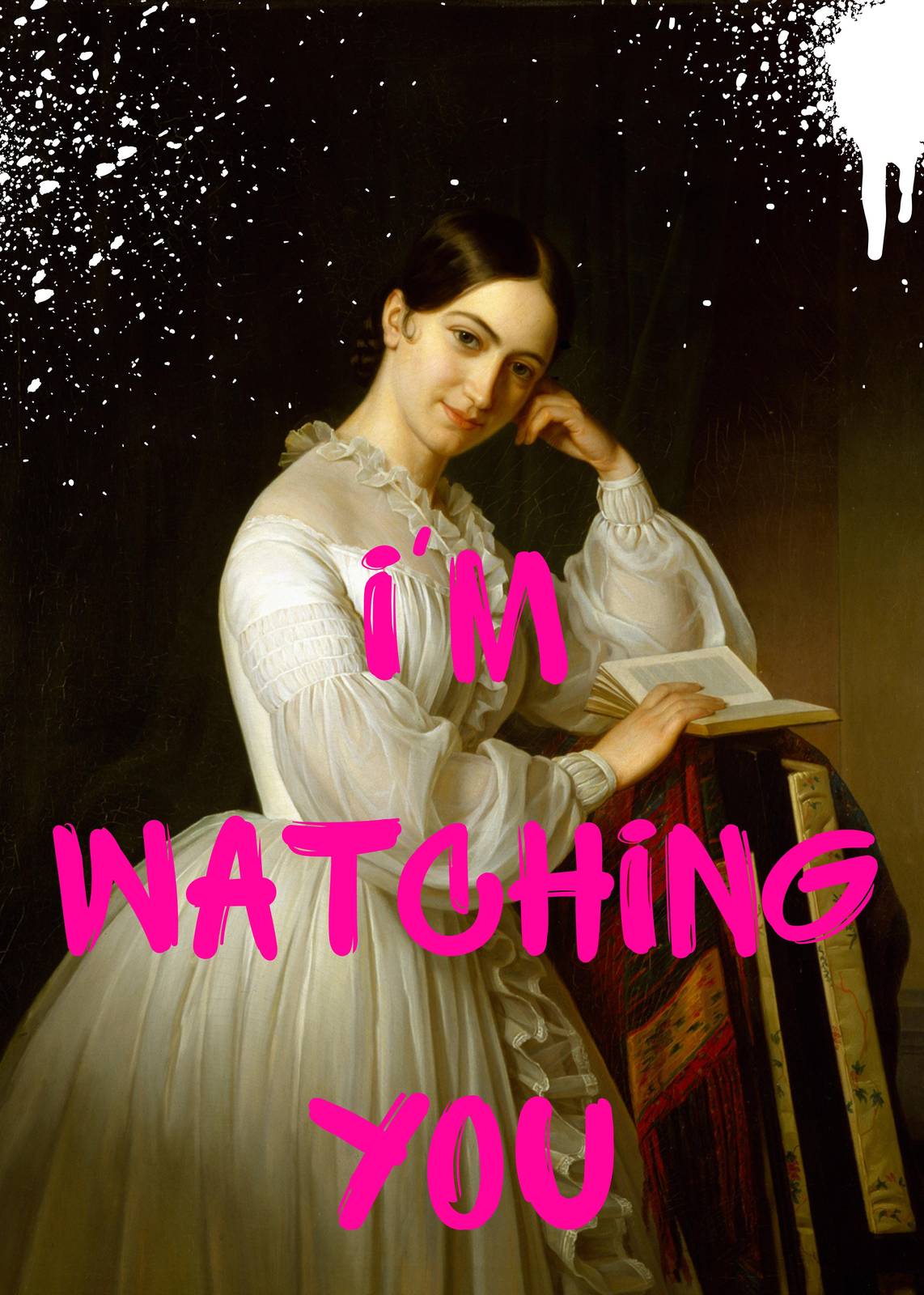 Victorian Lady "I'm Watching You" Wall Art