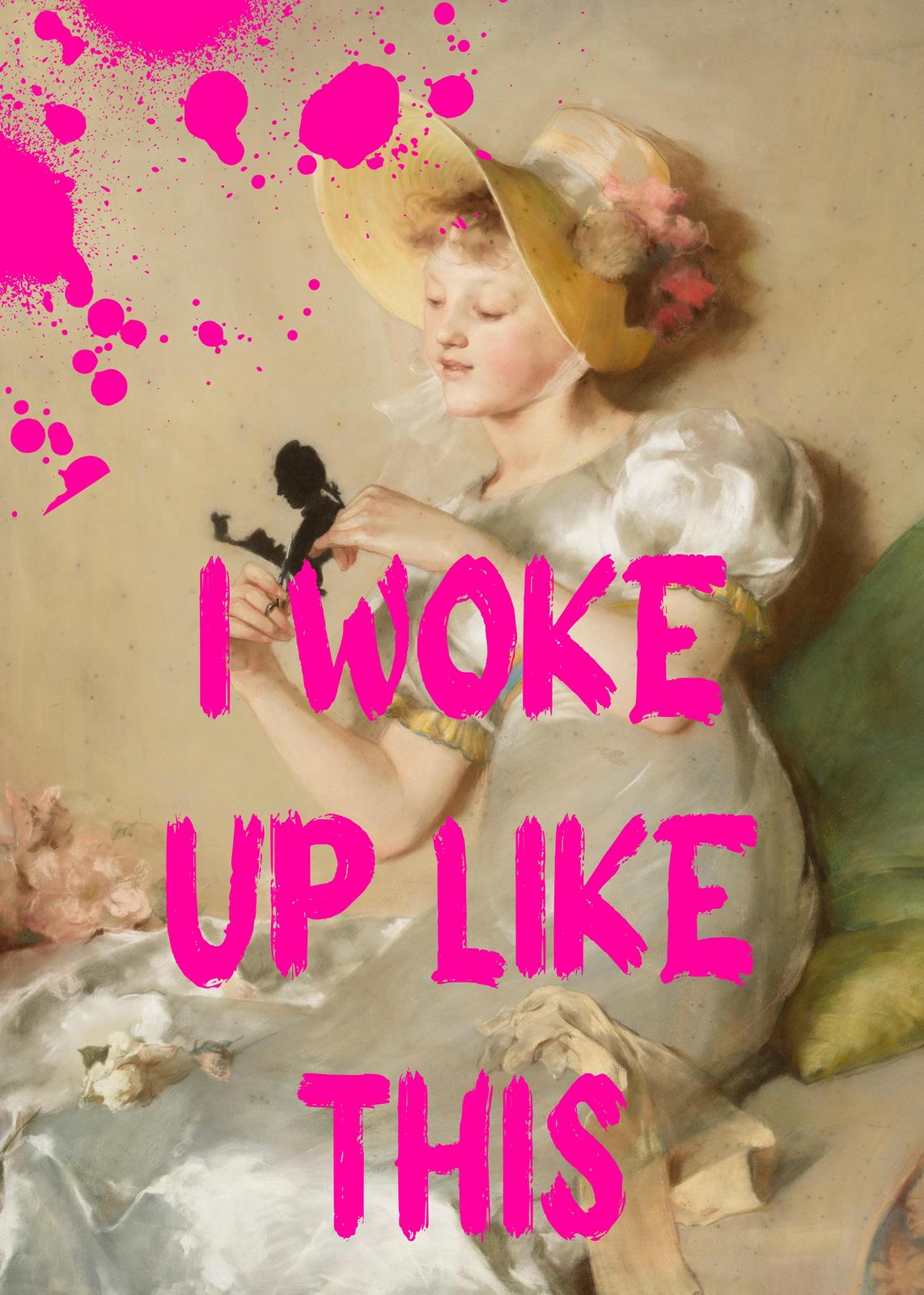 Vintage Girl I Woke Up Like This Wall Art
