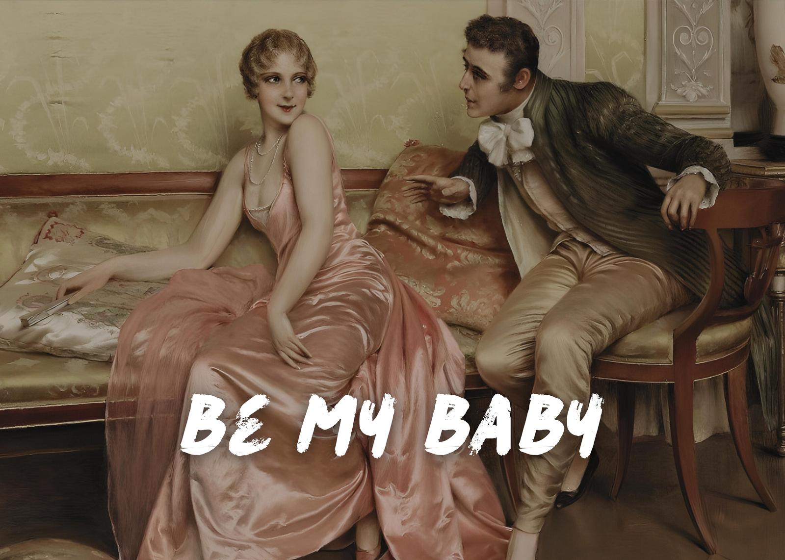 Vintage Romance "Be My Baby" Wall Art