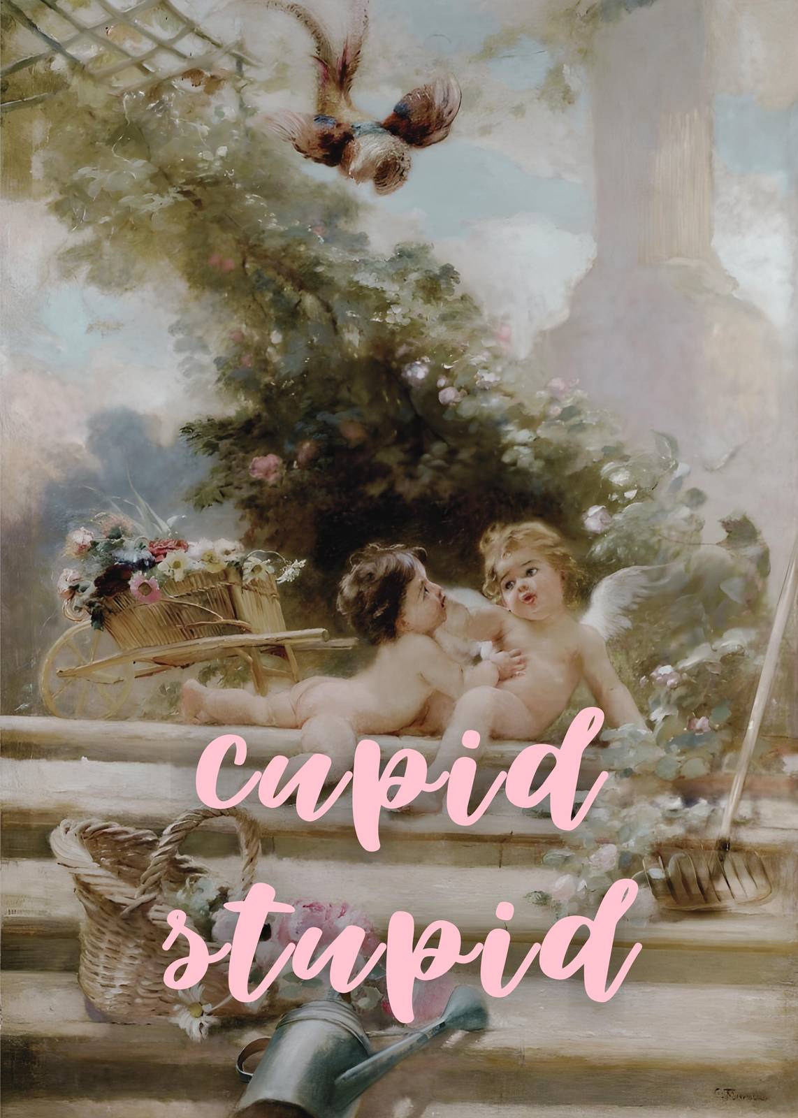 Charming Cherubs Romantic Garden Wall Art