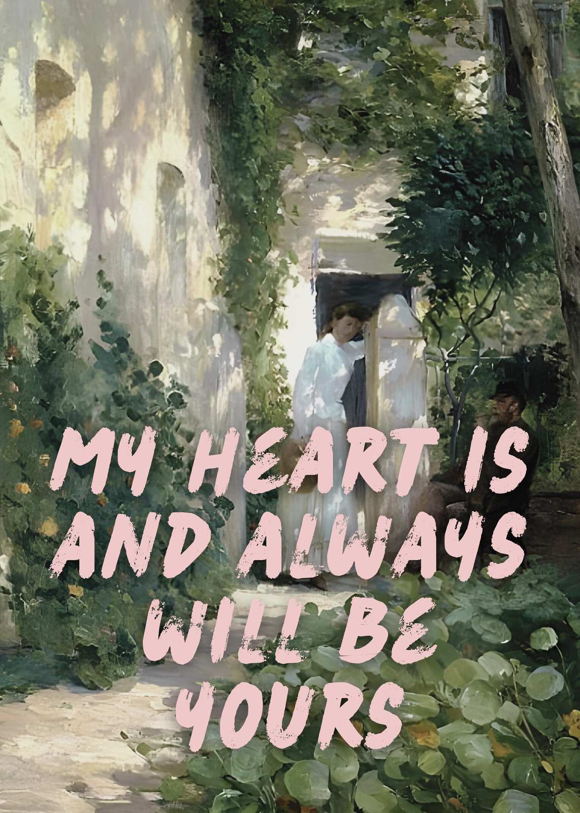 Romantic Garden Love Quote Wall Art