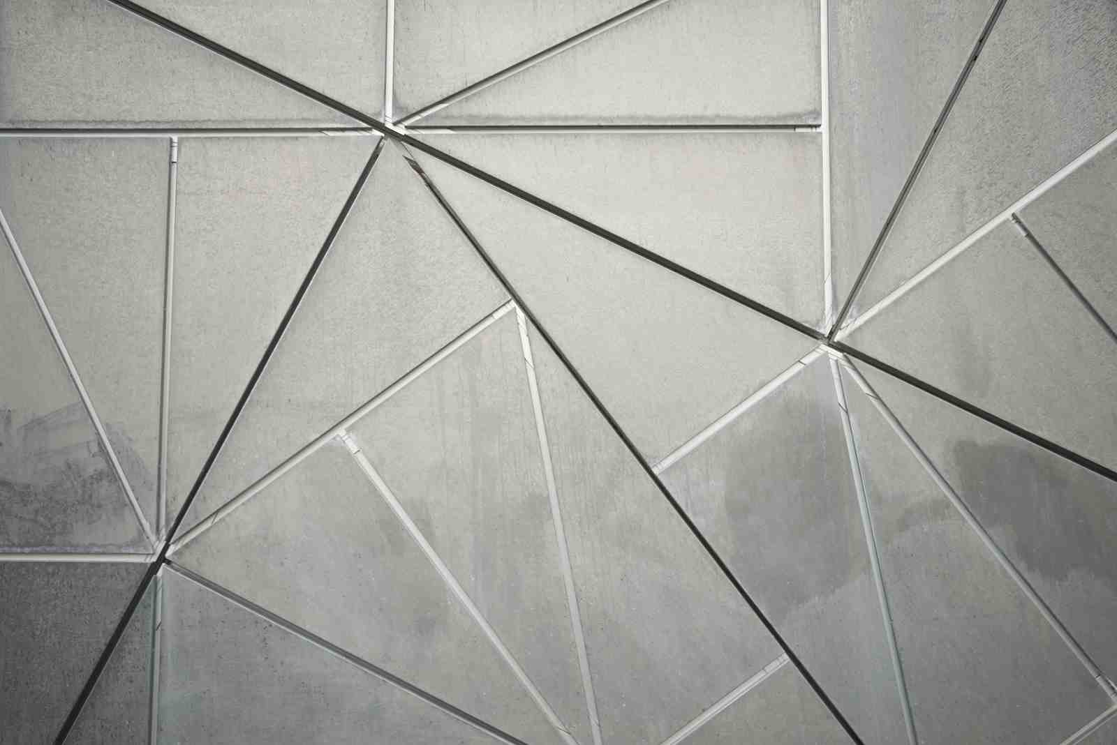 Modern Geometric Grey Facade Wall Art