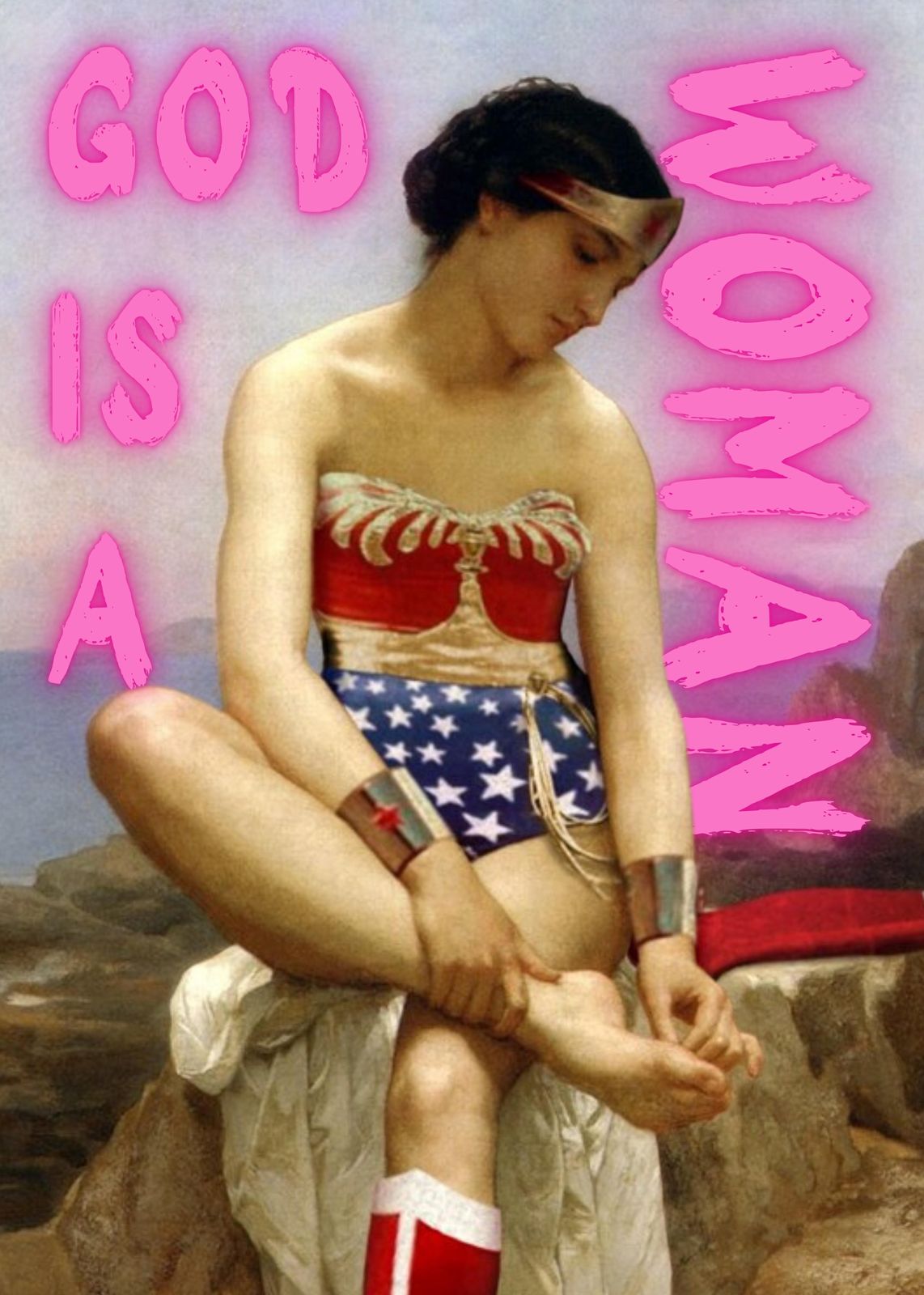 Wonder Woman "God is a Woman" Wall Art