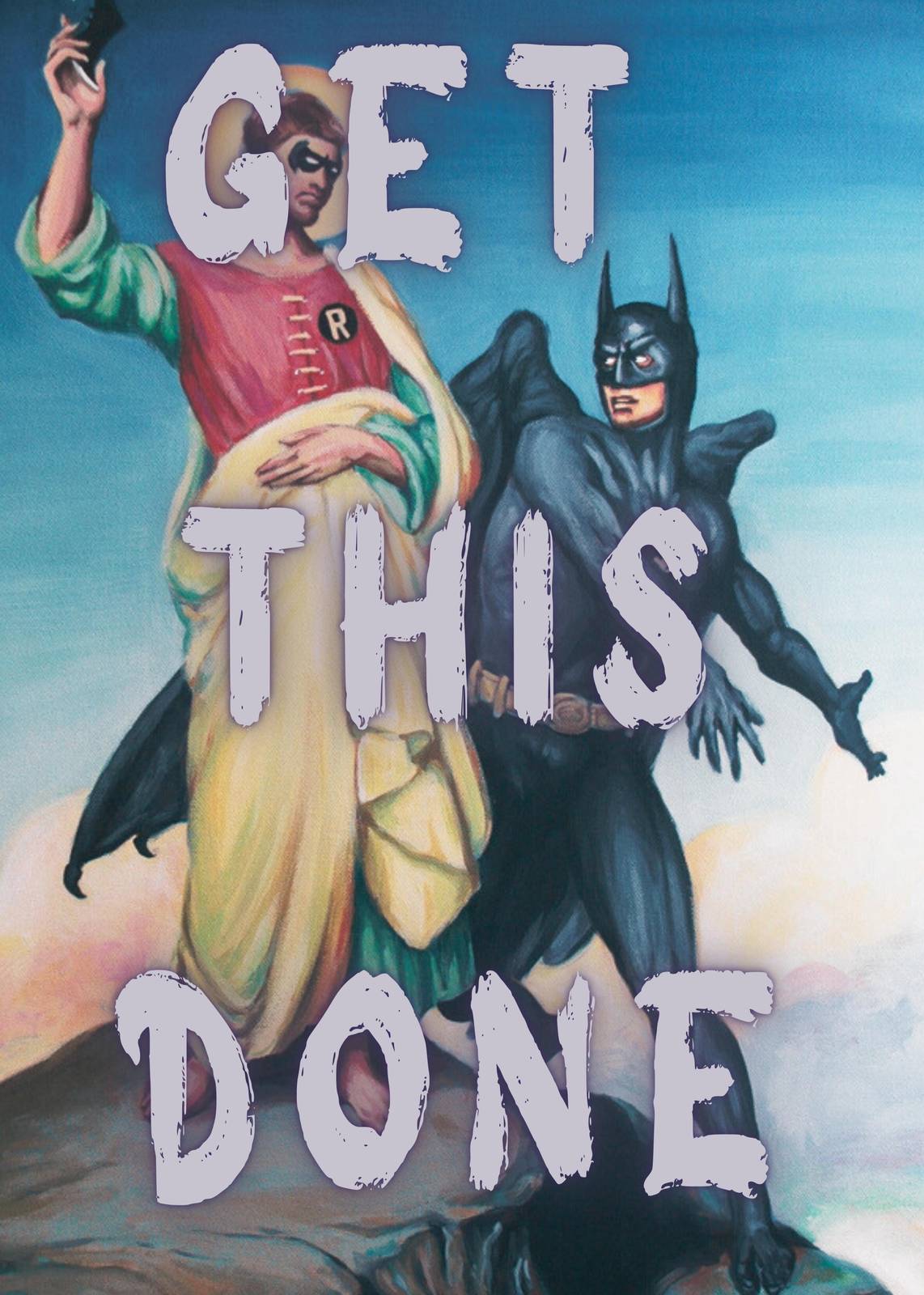 Batman & Robin Get This Done Wall Art