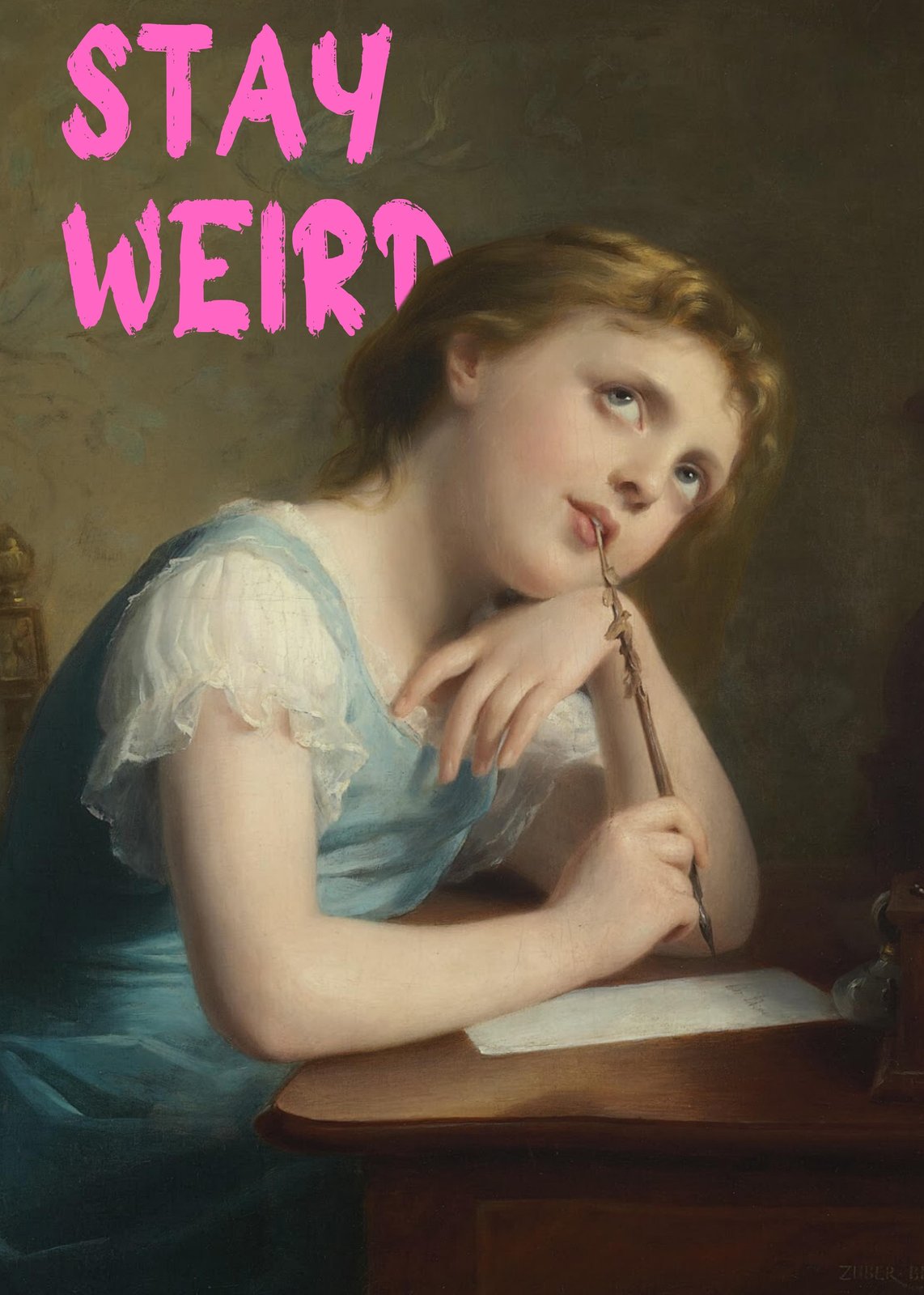 Stay Weird Vintage Portrait Wall Art