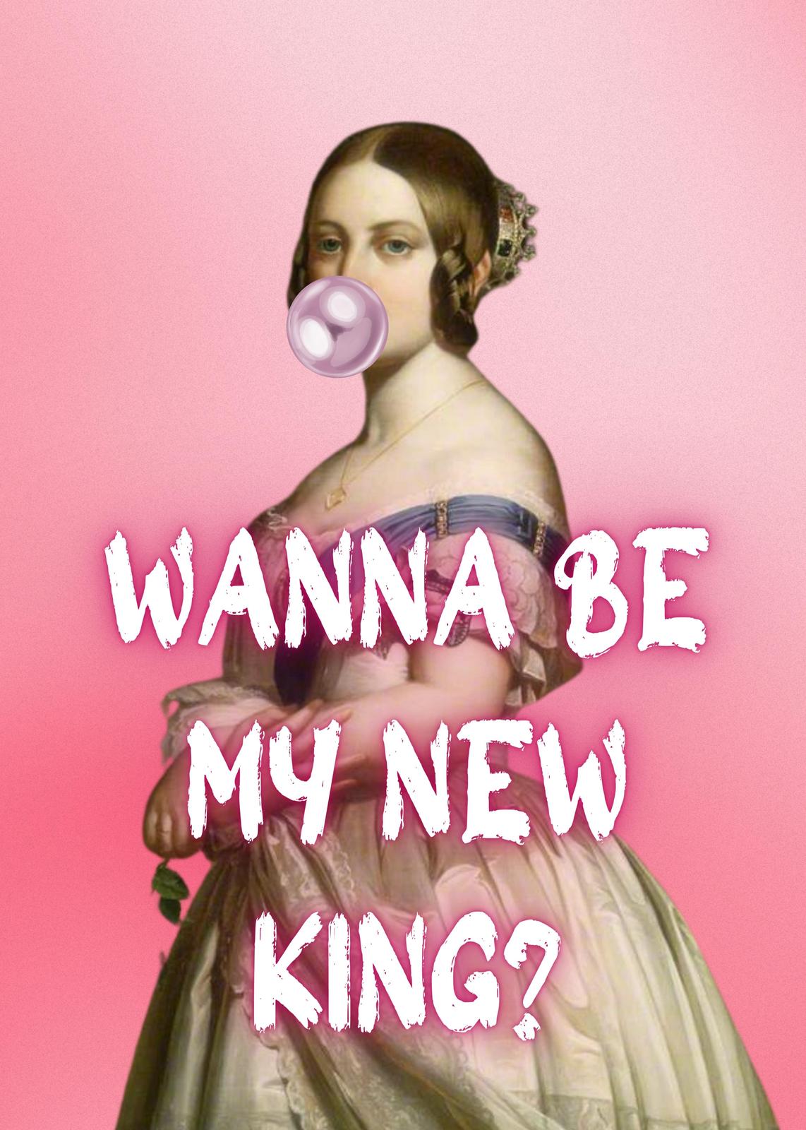 Victorian Queen Bubble Gum Pop Art Wall Art
