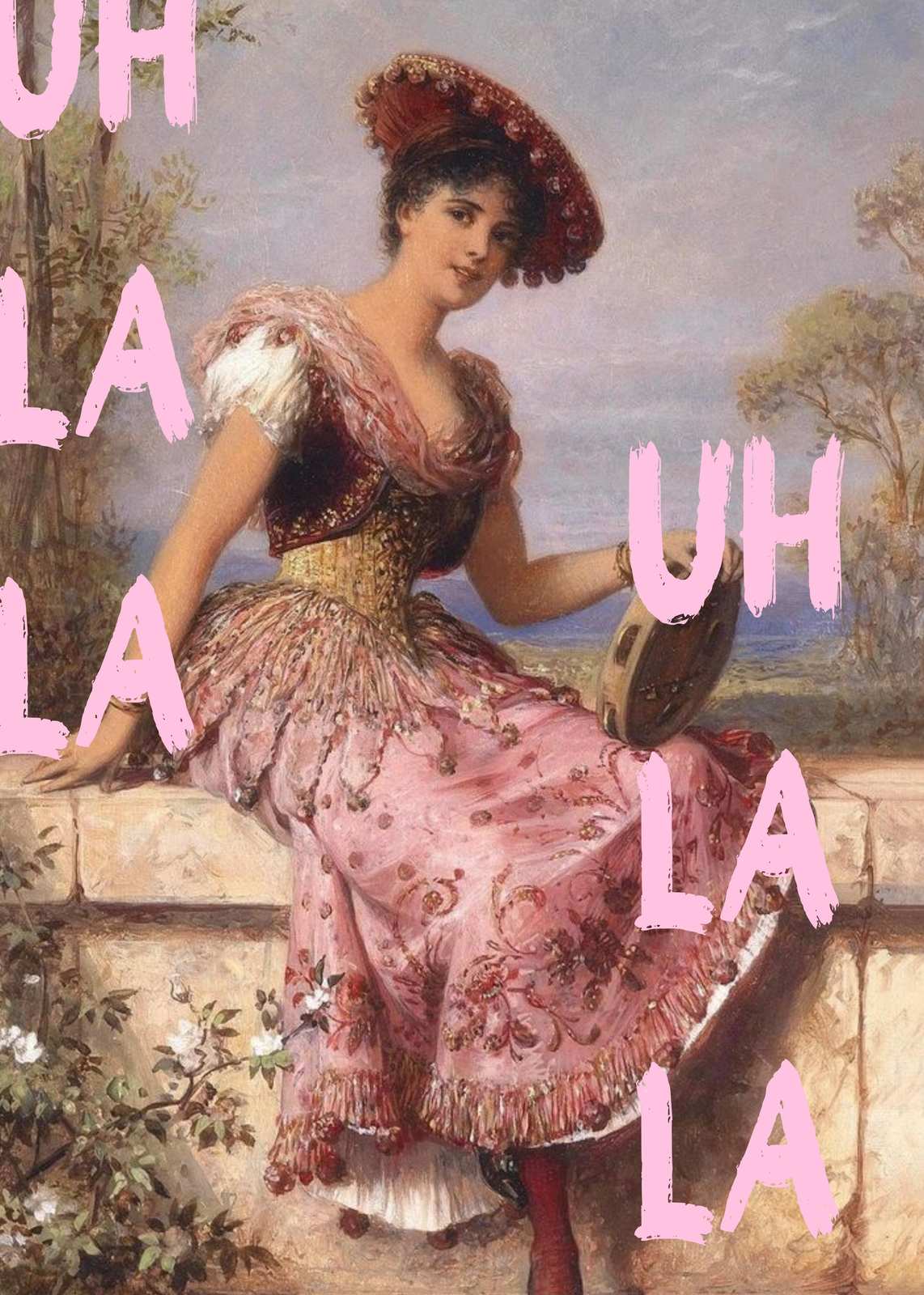 Victorian Ballerina "Uh La La" Wall Art