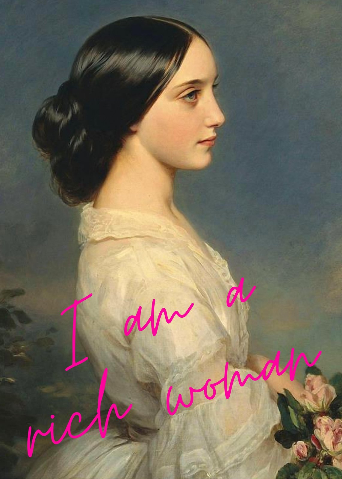 Vintage Portrait "Rich Woman" Wall Art