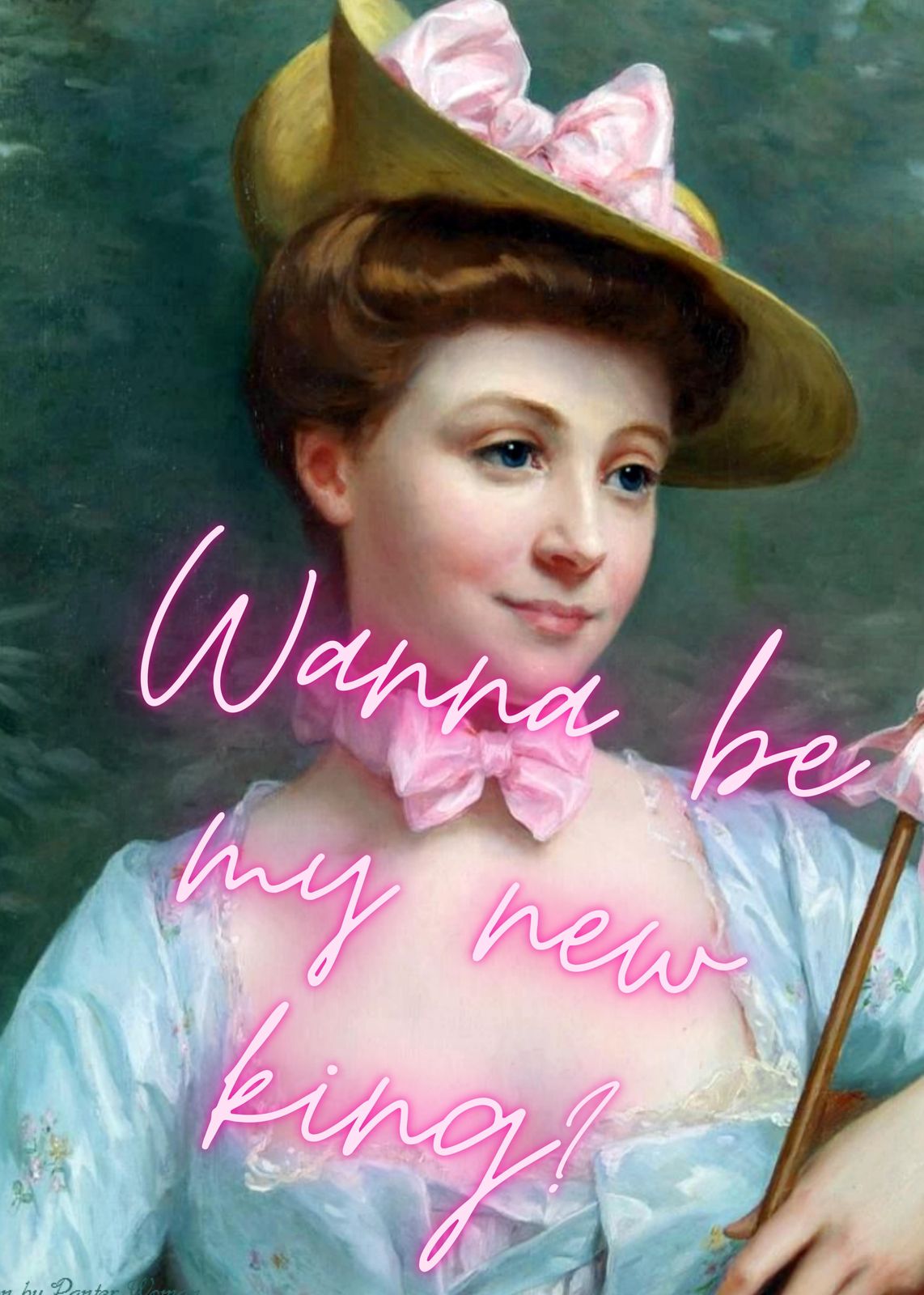 Victorian Lady "Wanna be my new king?" Wall Art