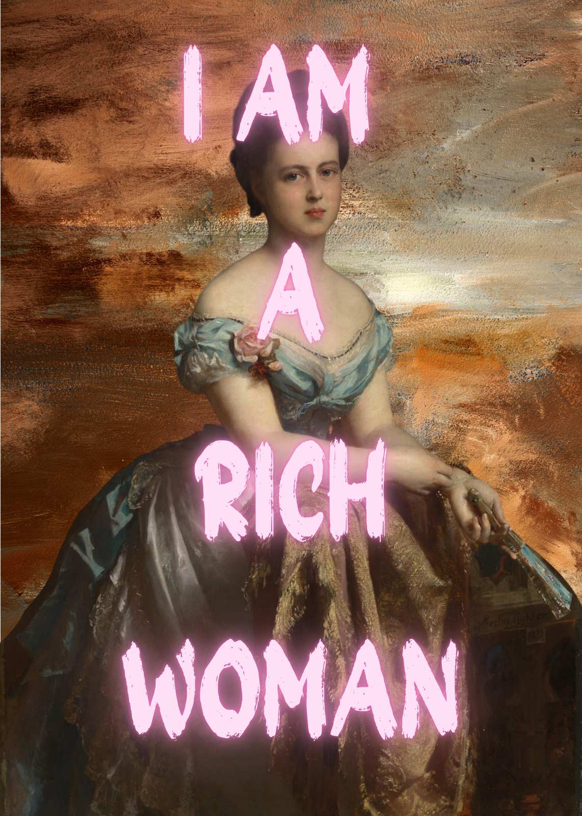 Empowering "I Am A Rich Woman" Wall Art