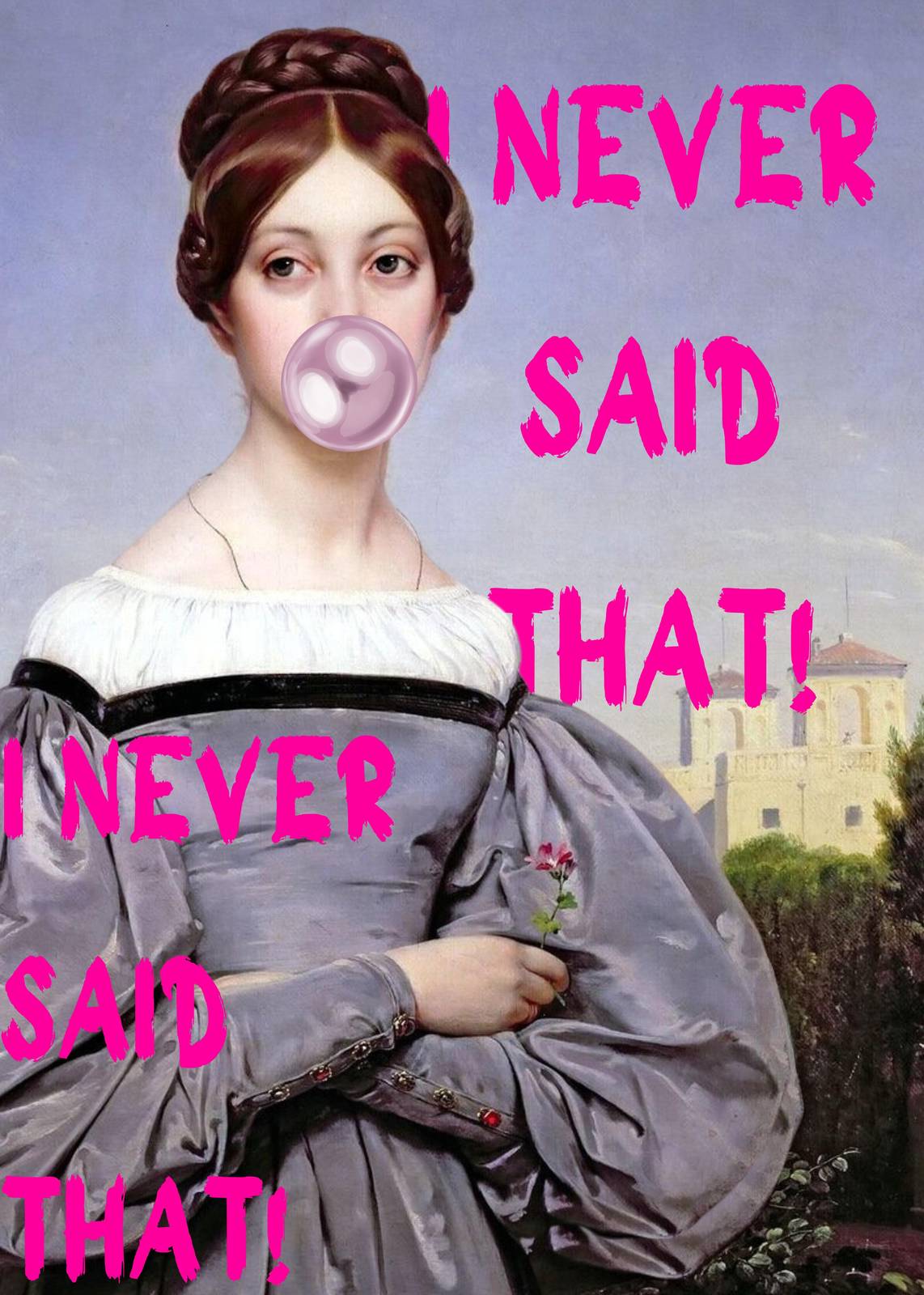 Retro Portrait I Never Said That Wall Art