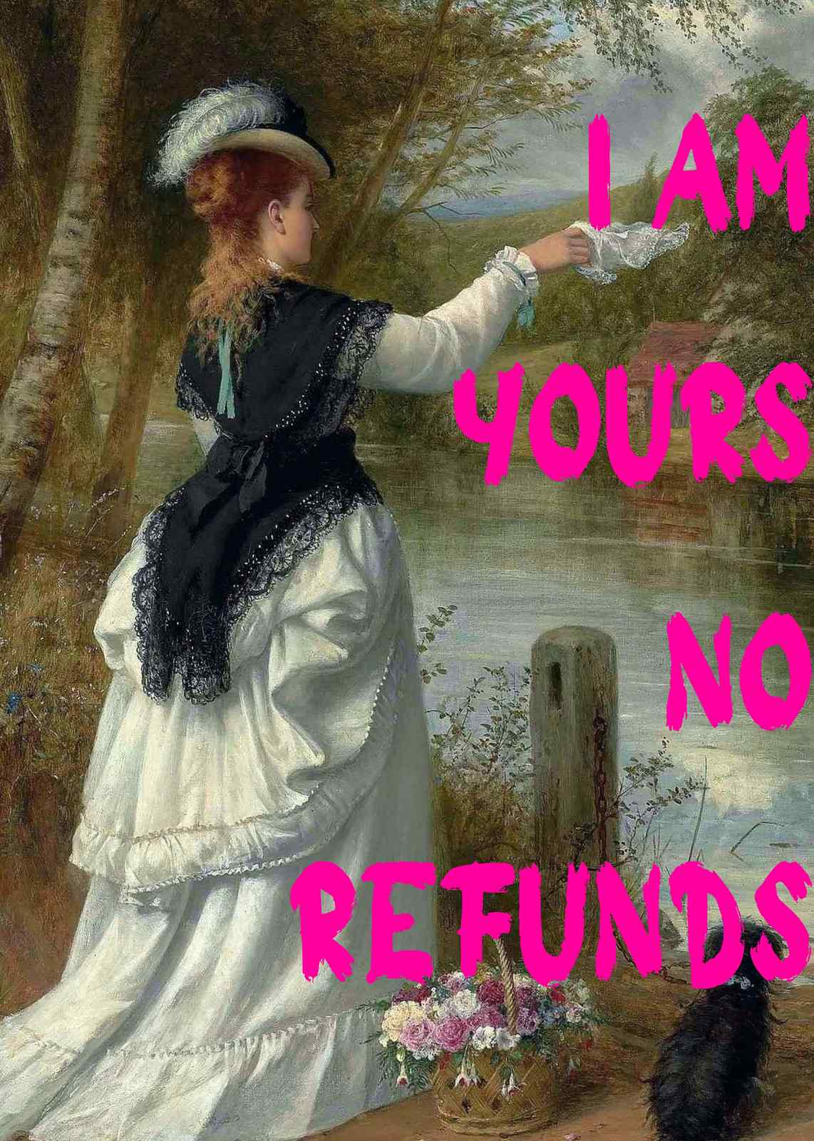 Vintage Lady "No Refunds" Wall Art