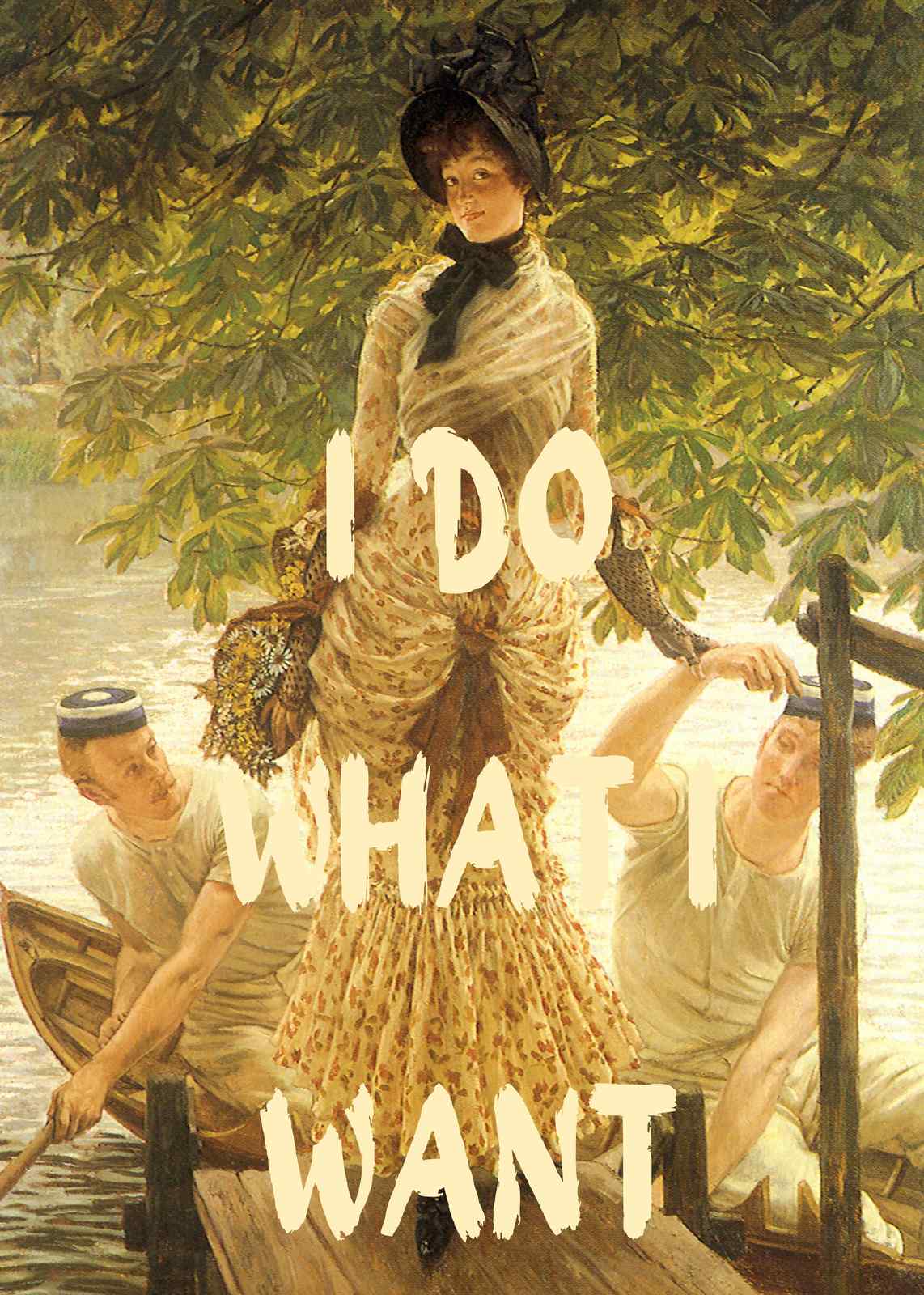 Vintage Woman "I Do What I Want" Wall Art
