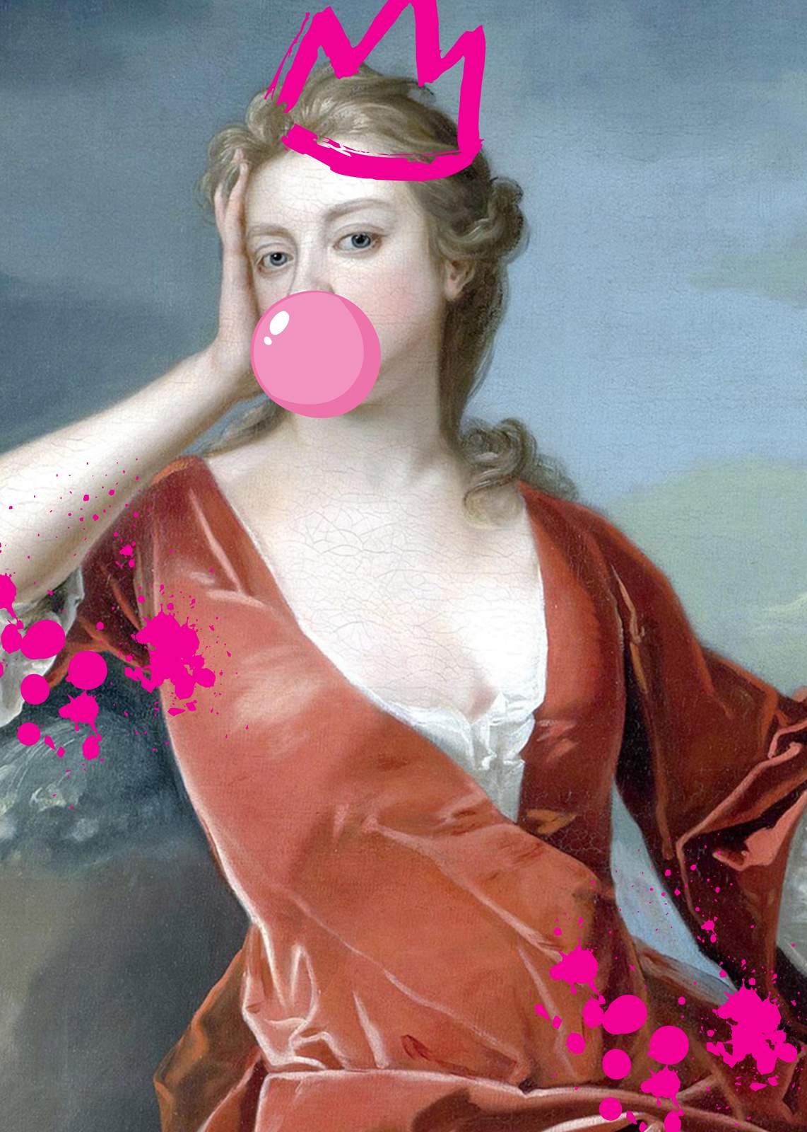 Punk Princess Bubblegum Portrait Wall Art