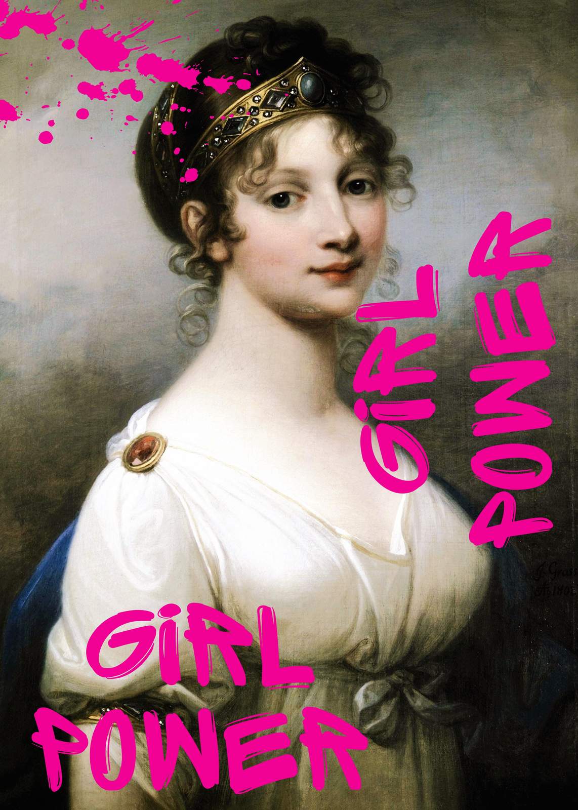 Empowering 'Girl Power' Portrait Wall Art