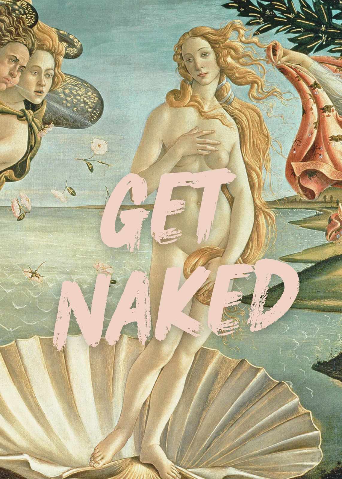 Botticelli Venus "Get Naked" Wall Art