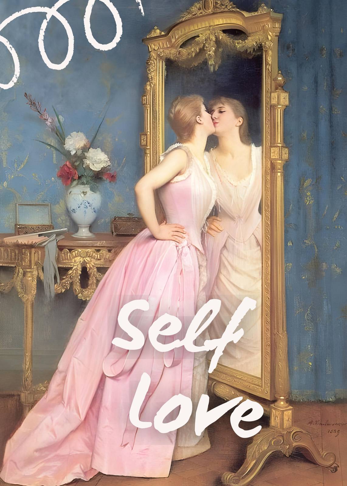 Elegant Self Love Victorian Lady Wall Art