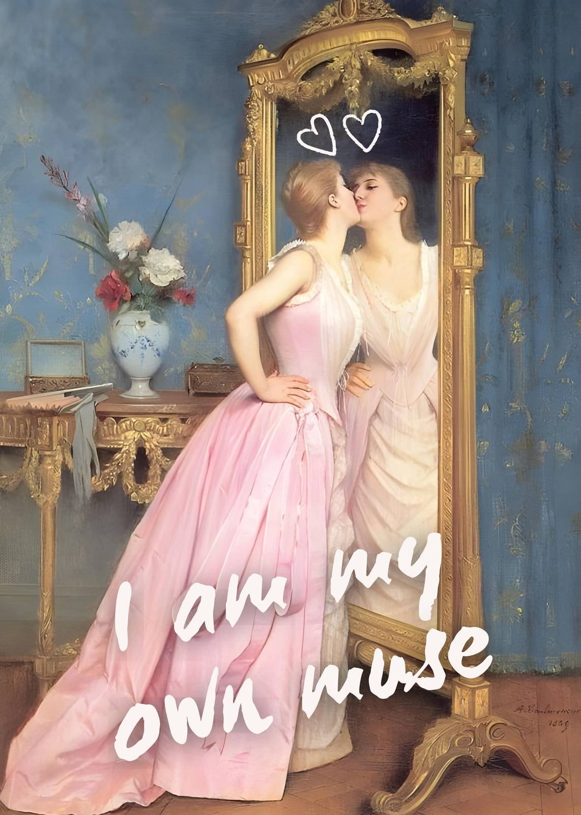 Elegance 'I Am My Own Muse' Pink Gown Wall Art