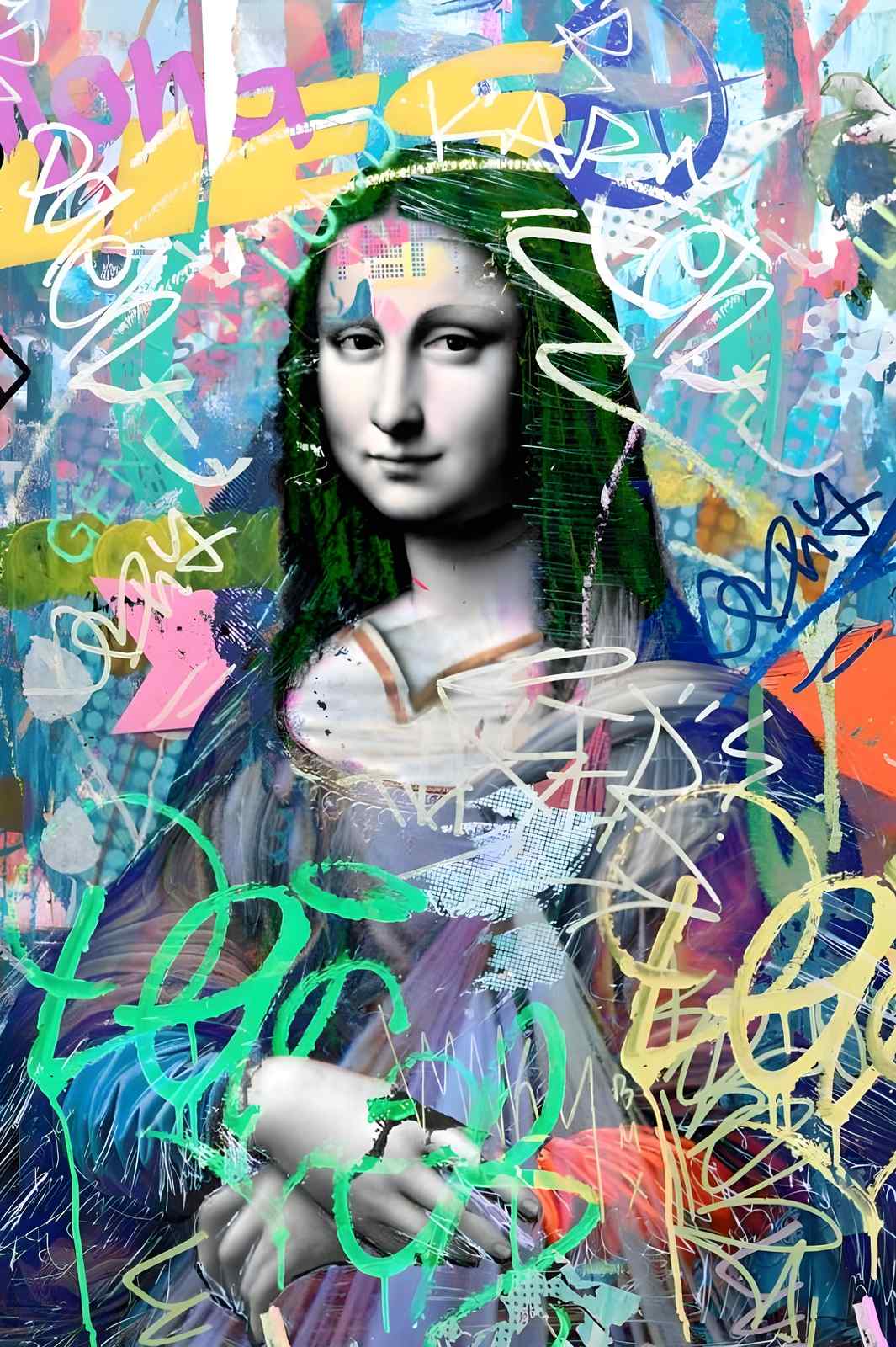 Graffiti Mona Lisa Pop Art Wall Art