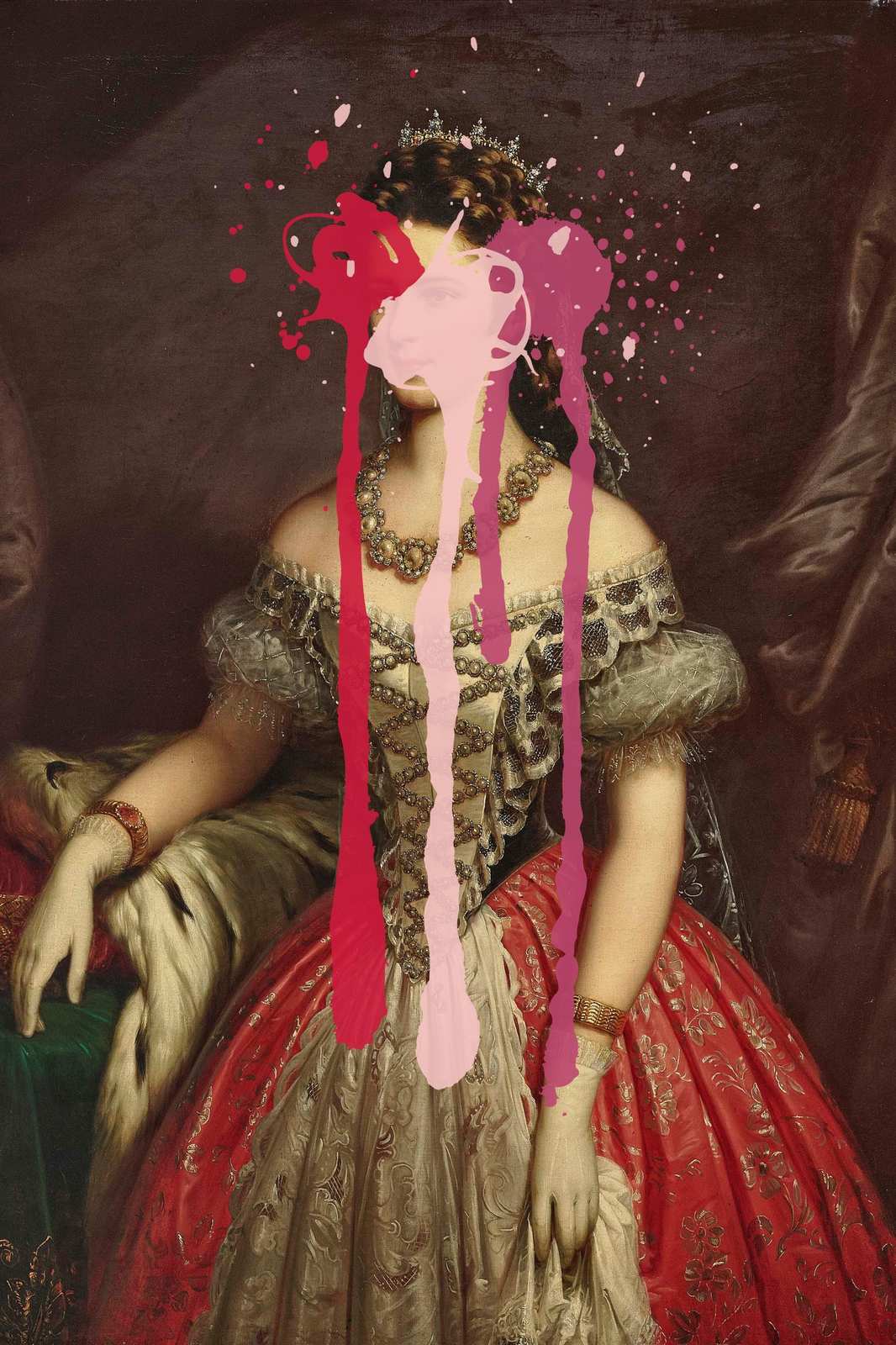 Royal Splatter Portrait Wall Art