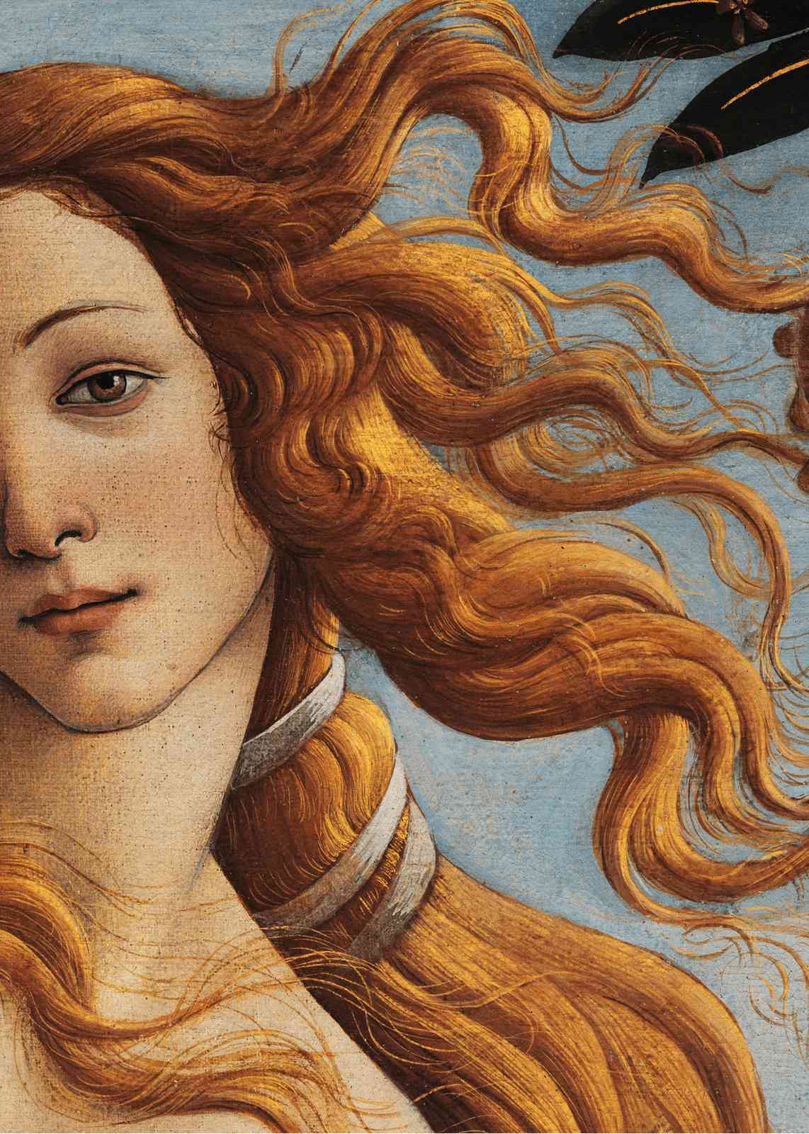 Botticelli Venus Portrait Golden Hair Wall Art